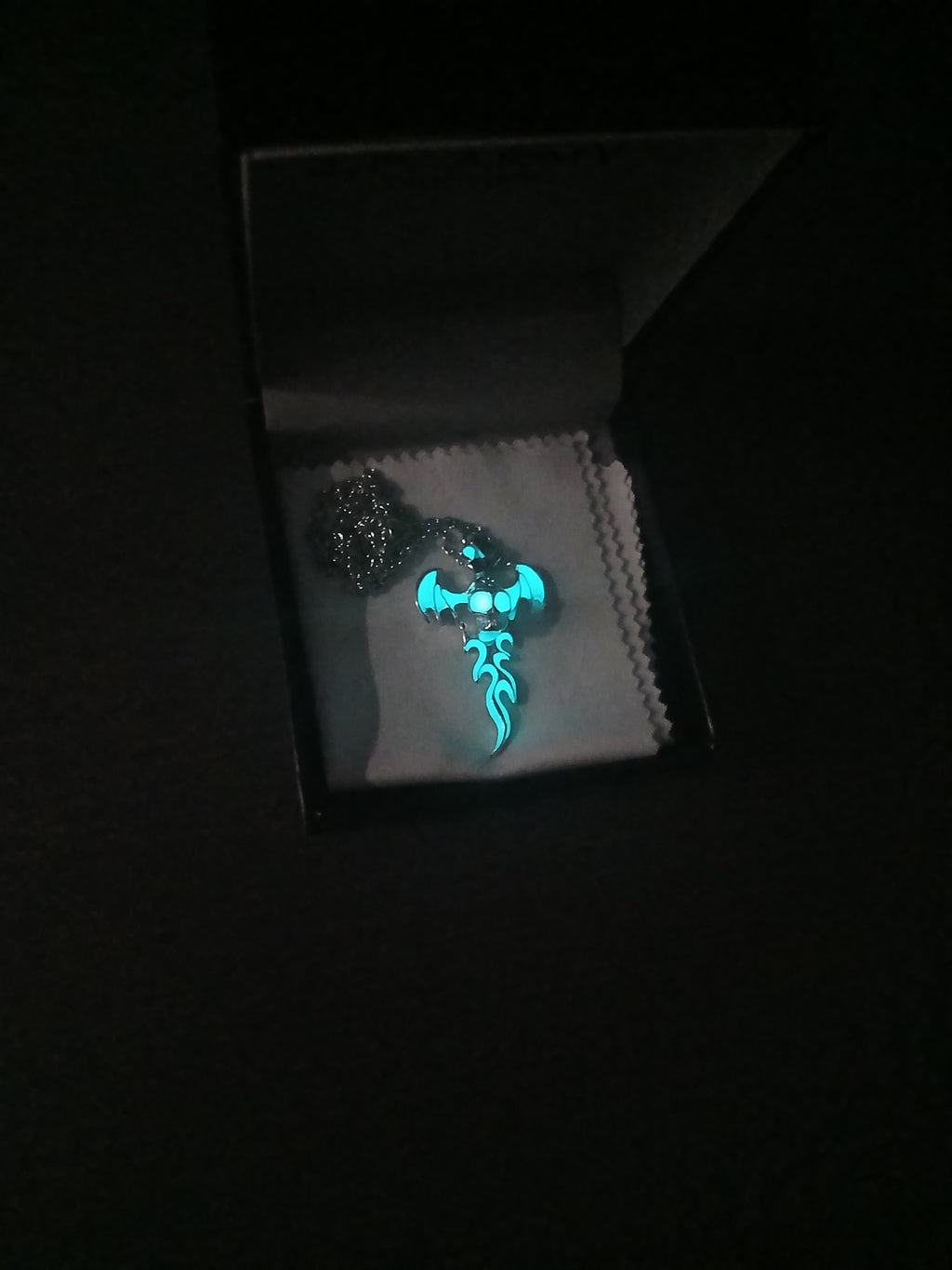 AluminiNecklace™ Destiny Light Blue Skull Pendant