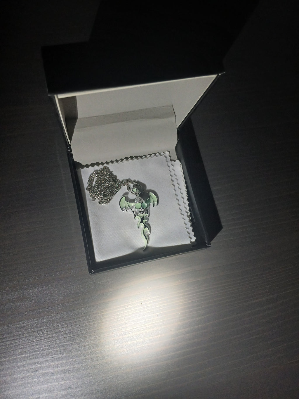 AluminiNecklace™ Destiny Light Blue Skull Pendant