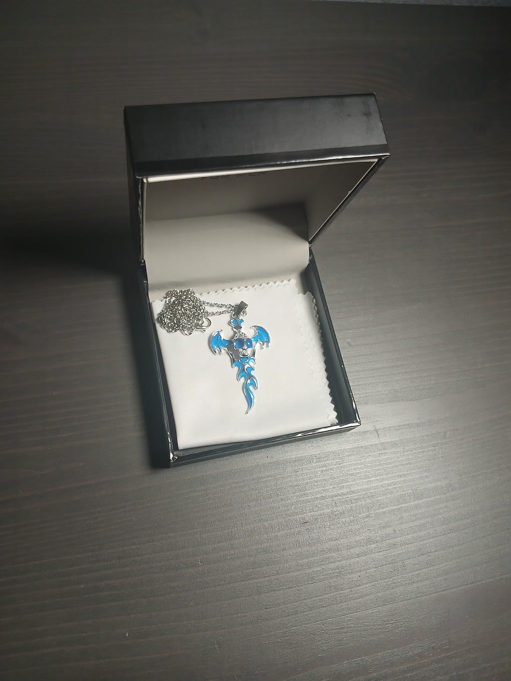 AluminiNecklace™ Ominous Blue Skull Pendant