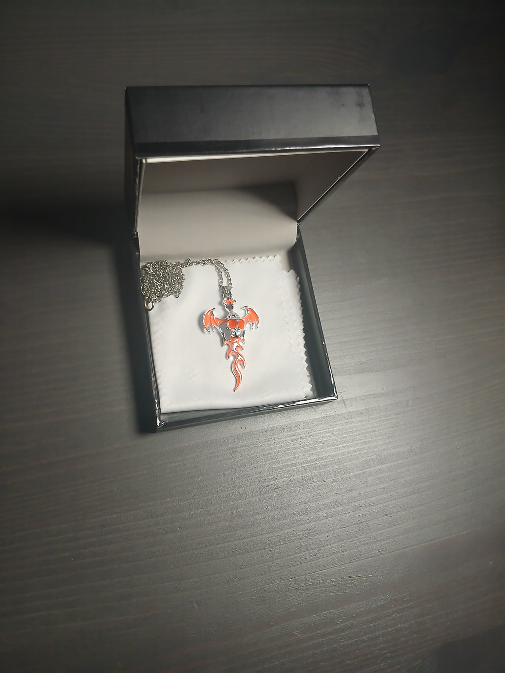 AluminiNecklace™ Fire Fury Orange Skull Pendant