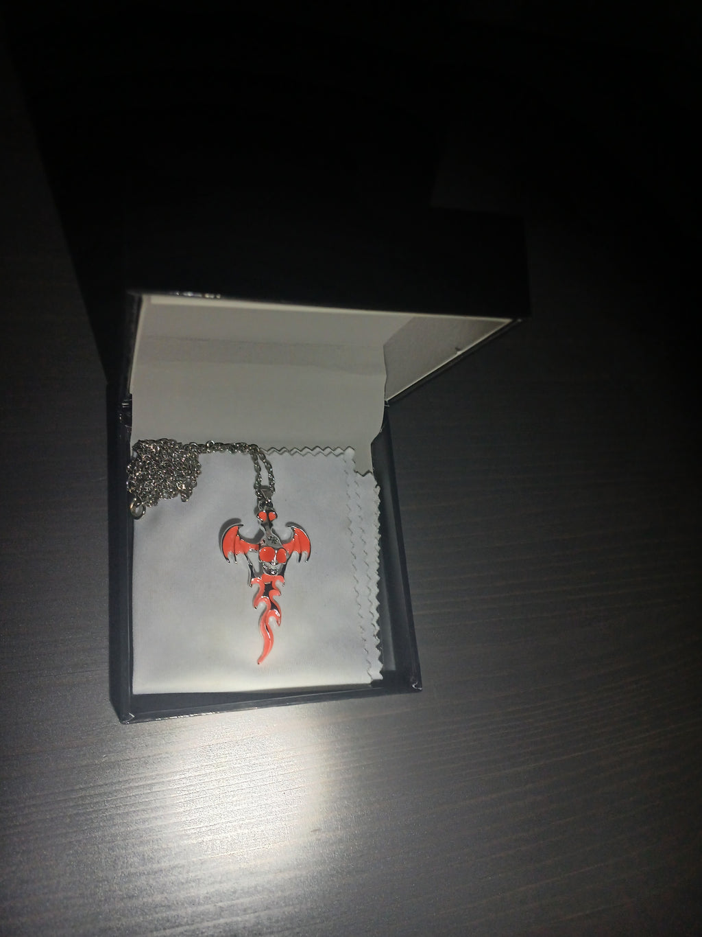 AluminiNecklace™ Fire Fury Orange Skull Pendant