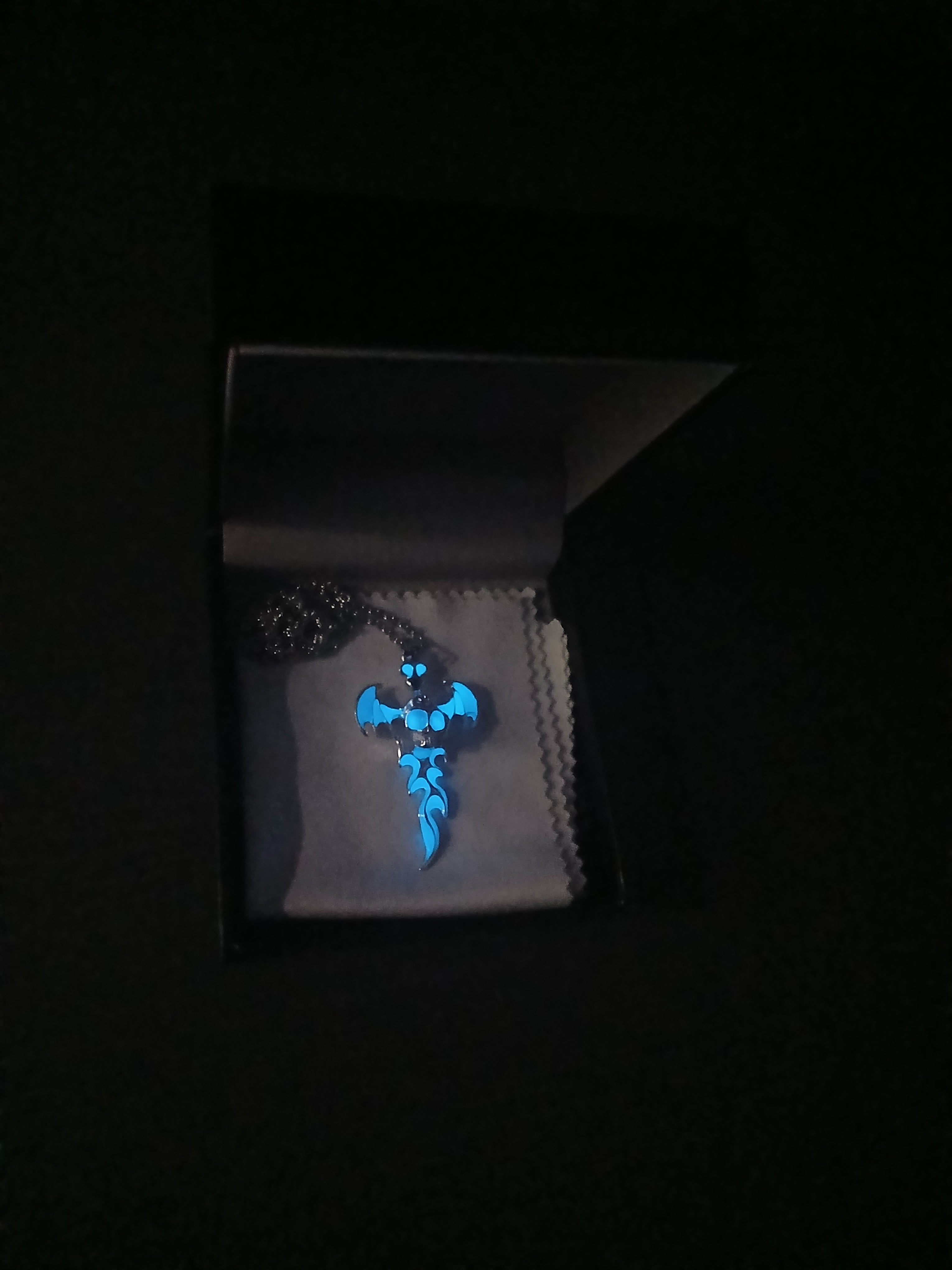 AluminiNecklace™ Ominous Blue Skull Pendant