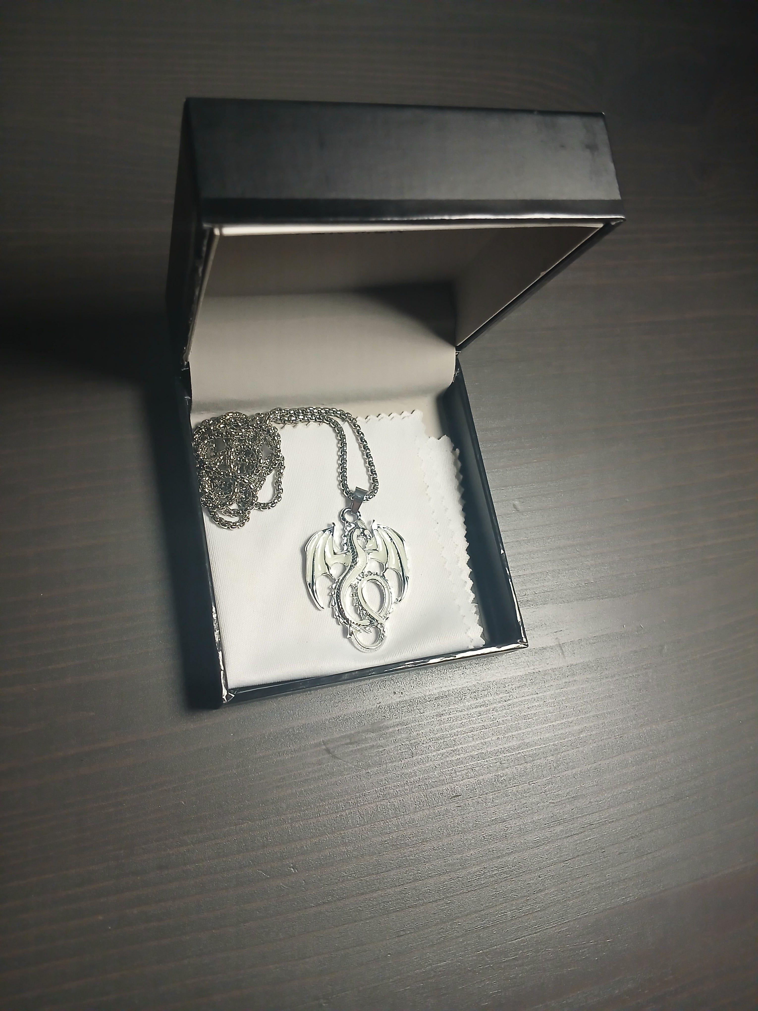 AluminiNecklace™ Destiny Light Blue Feirce Dragon Pendant
