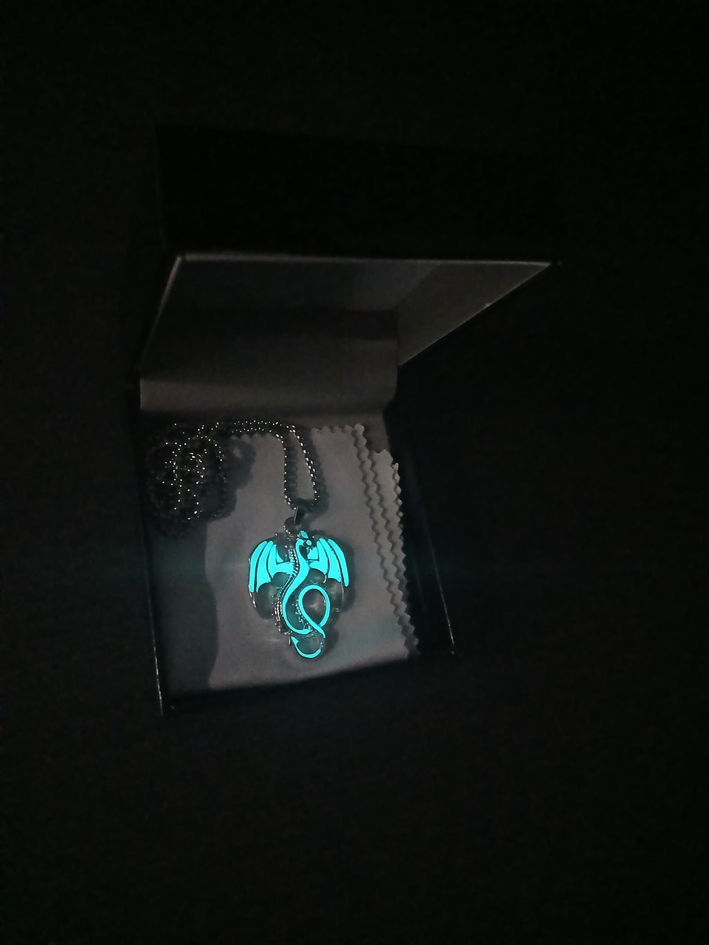 AluminiNecklace™ Destiny Light Blue Feirce Dragon Pendant