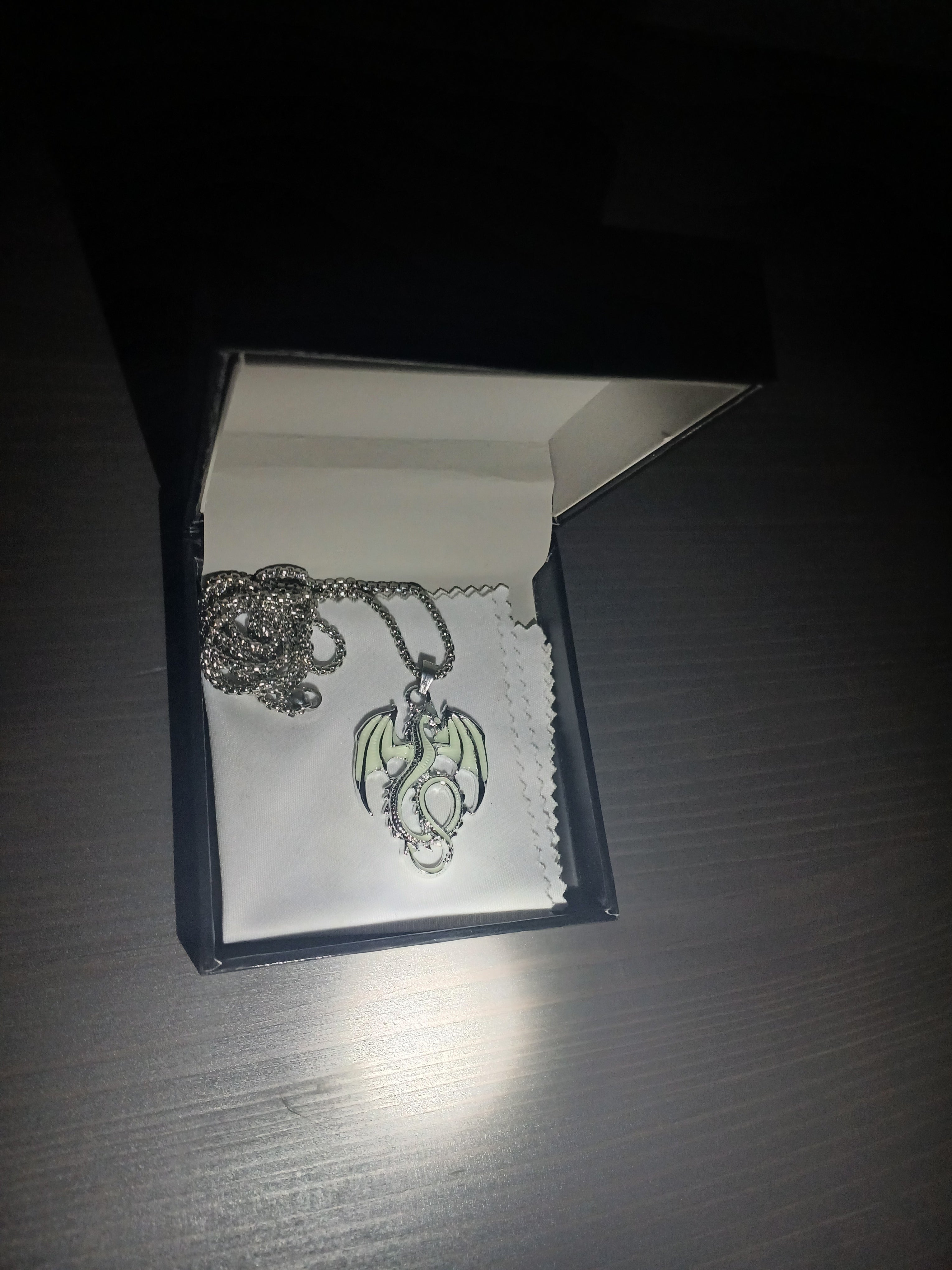 AluminiNecklace™ Destiny Light Blue Feirce Dragon Pendant