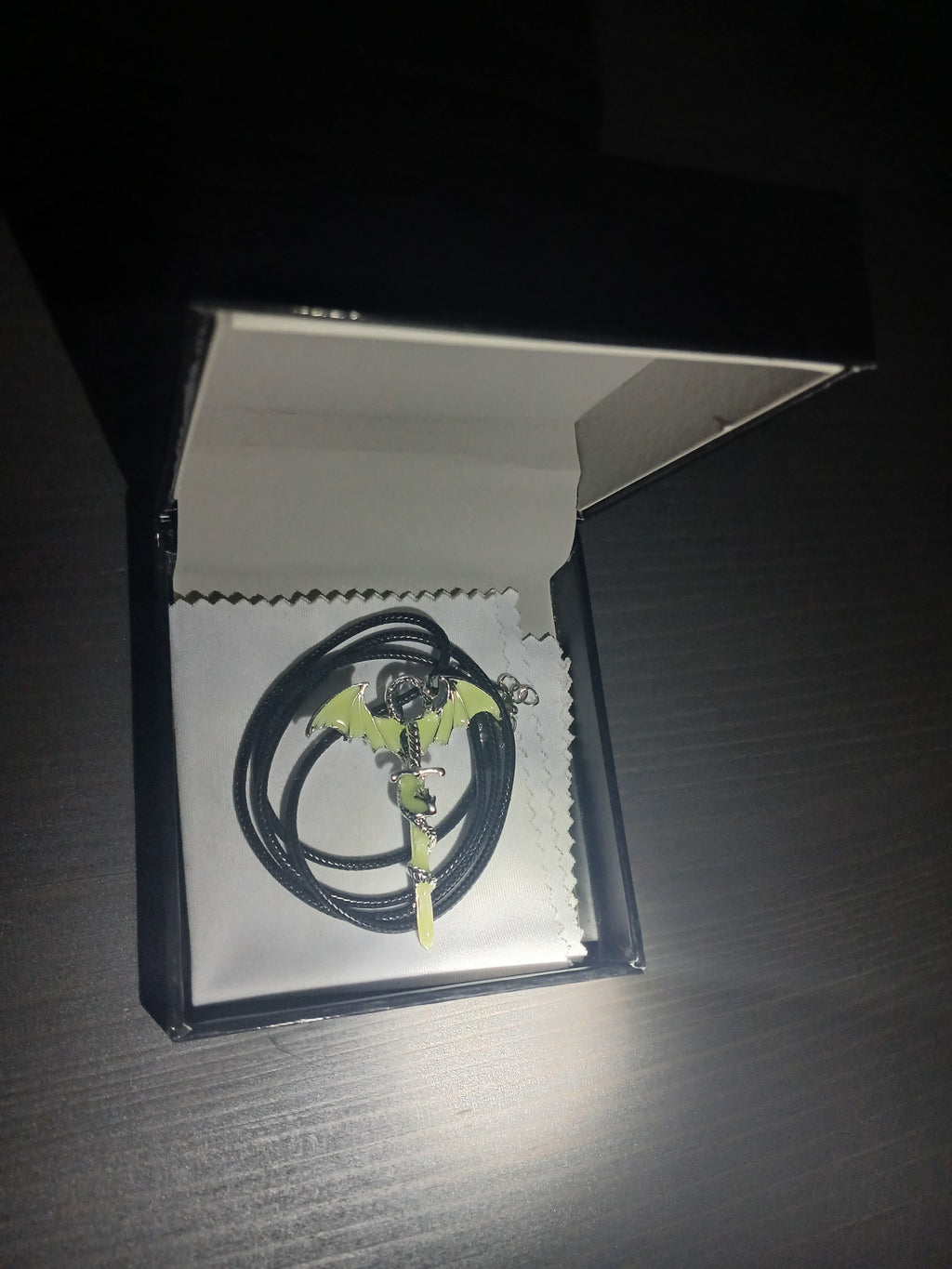 AluminiNecklace™ Destiny Light Blue Animosity Dragon Pendant