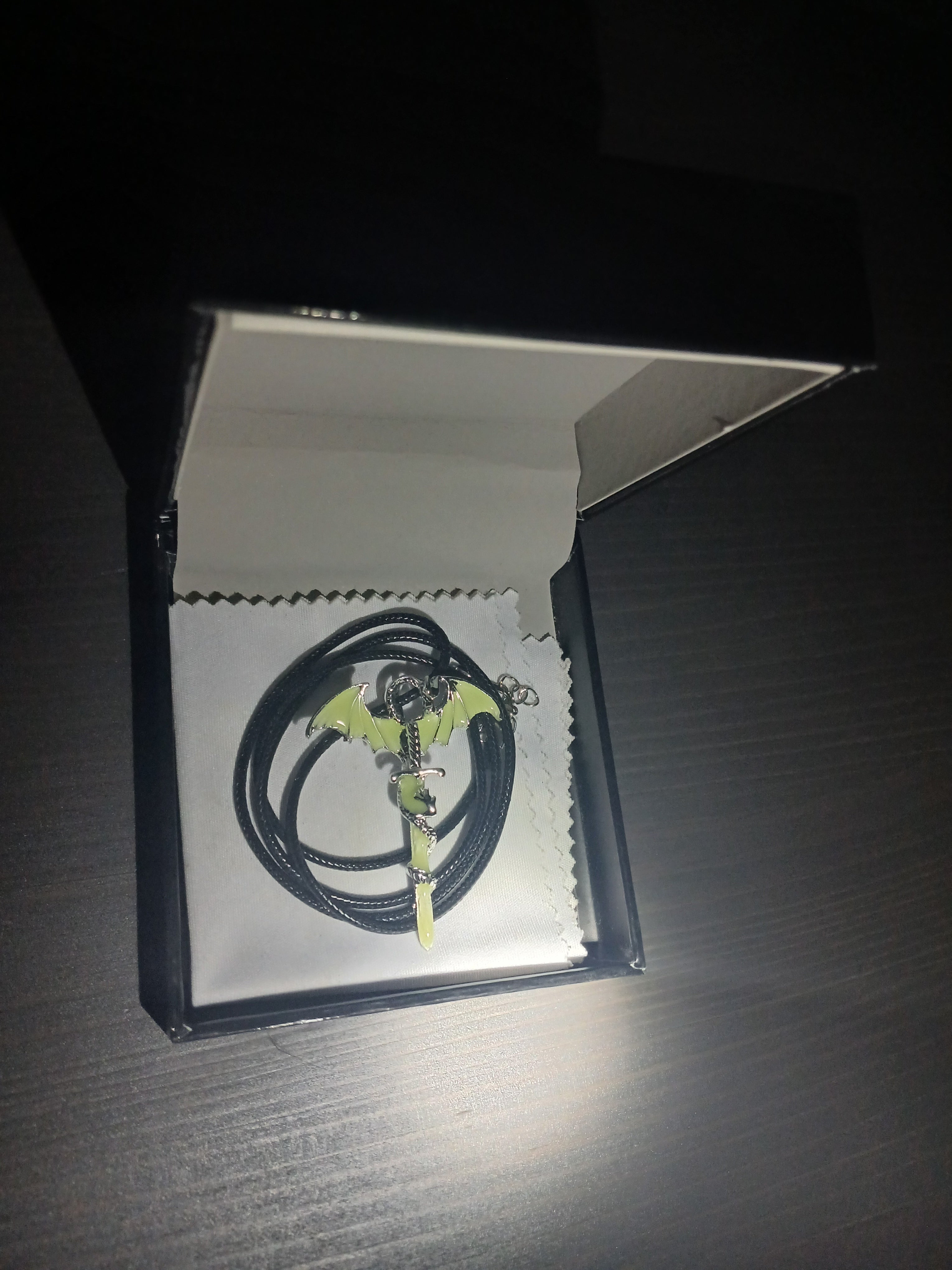 AluminiNecklace™ Destiny Light Blue Animosity Dragon Pendant