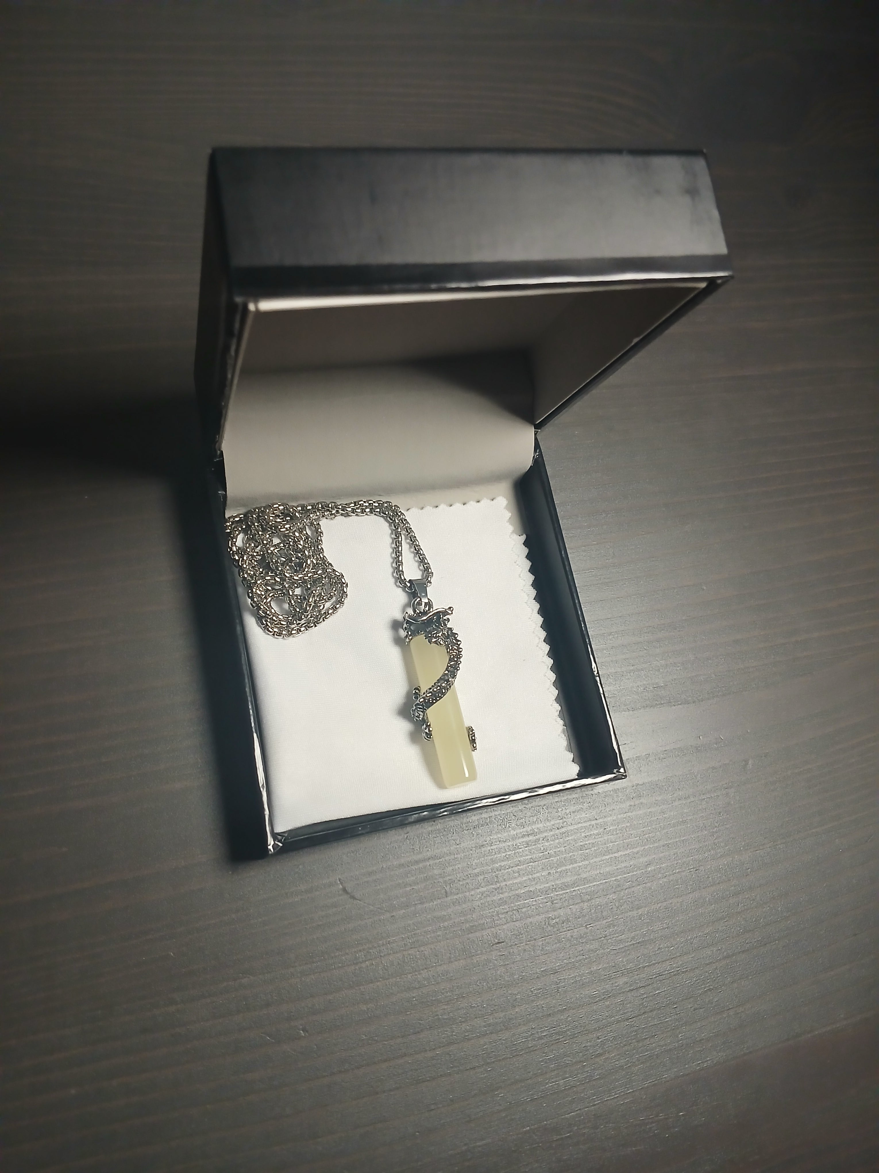 AluminiNecklace™ Toxic Green Bounded Serpent Dragon Pendant
