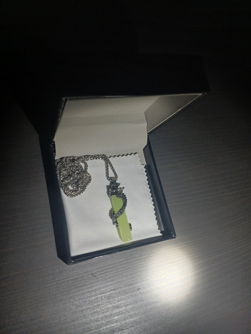 AluminiNecklace™ Toxic Green Bounded Serpent Dragon Pendant
