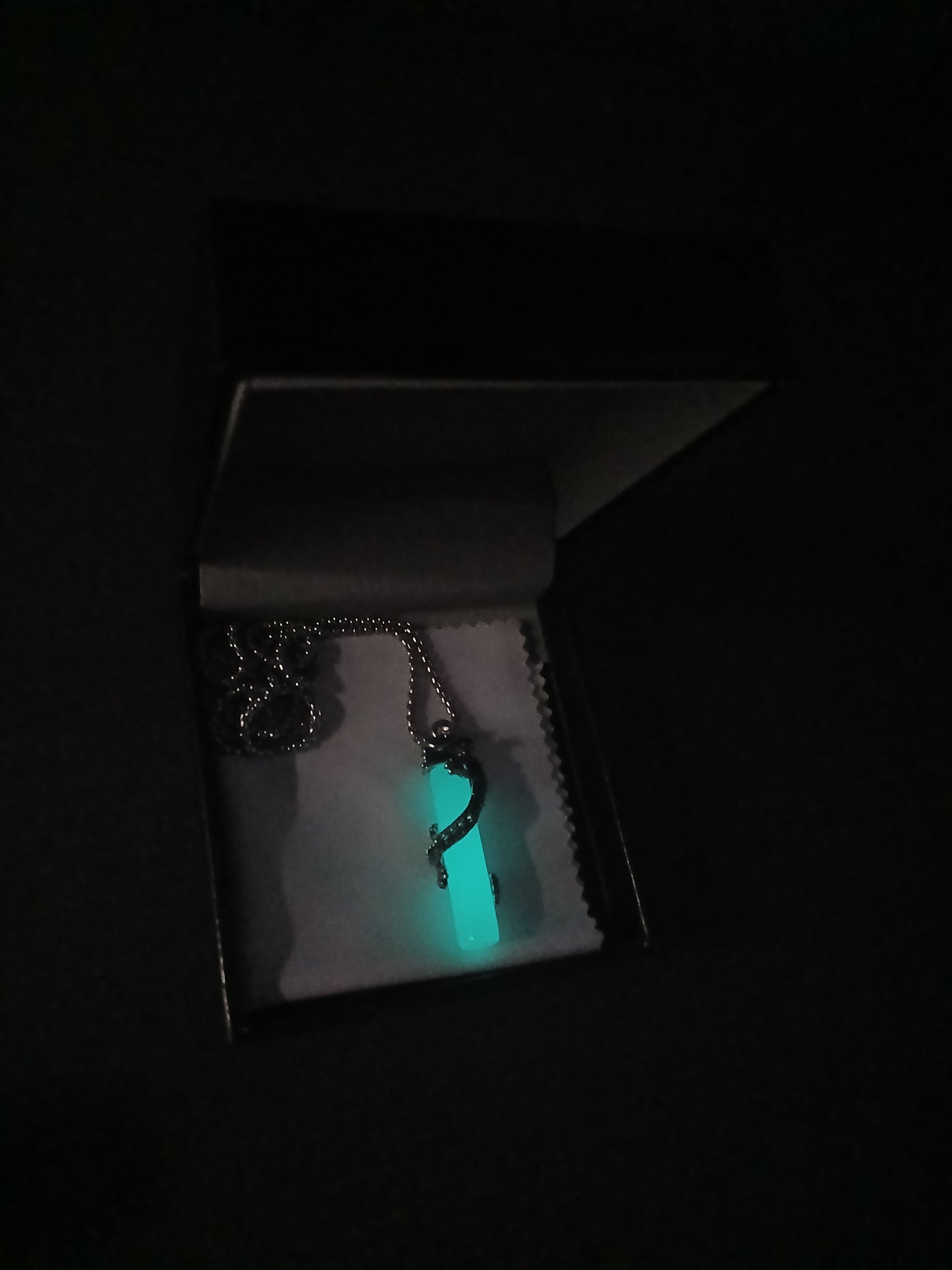 AluminiNecklace™ Destiny Light Blue Bounded Serpant Dragon Pendant