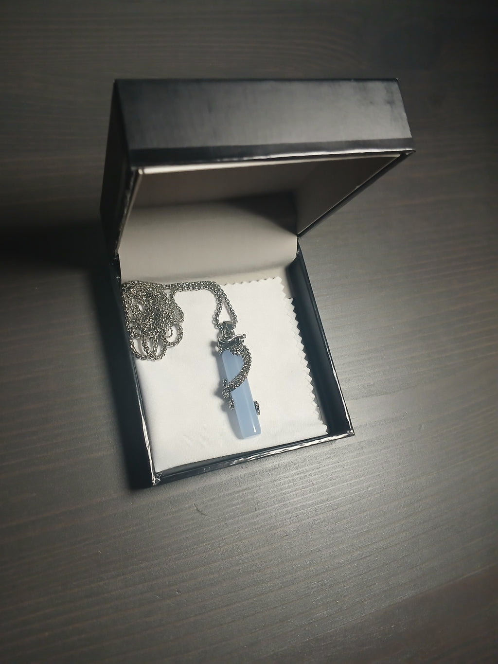 AluminiNecklace™ Ominous Blue Bounded Serpant Dragon Pendant