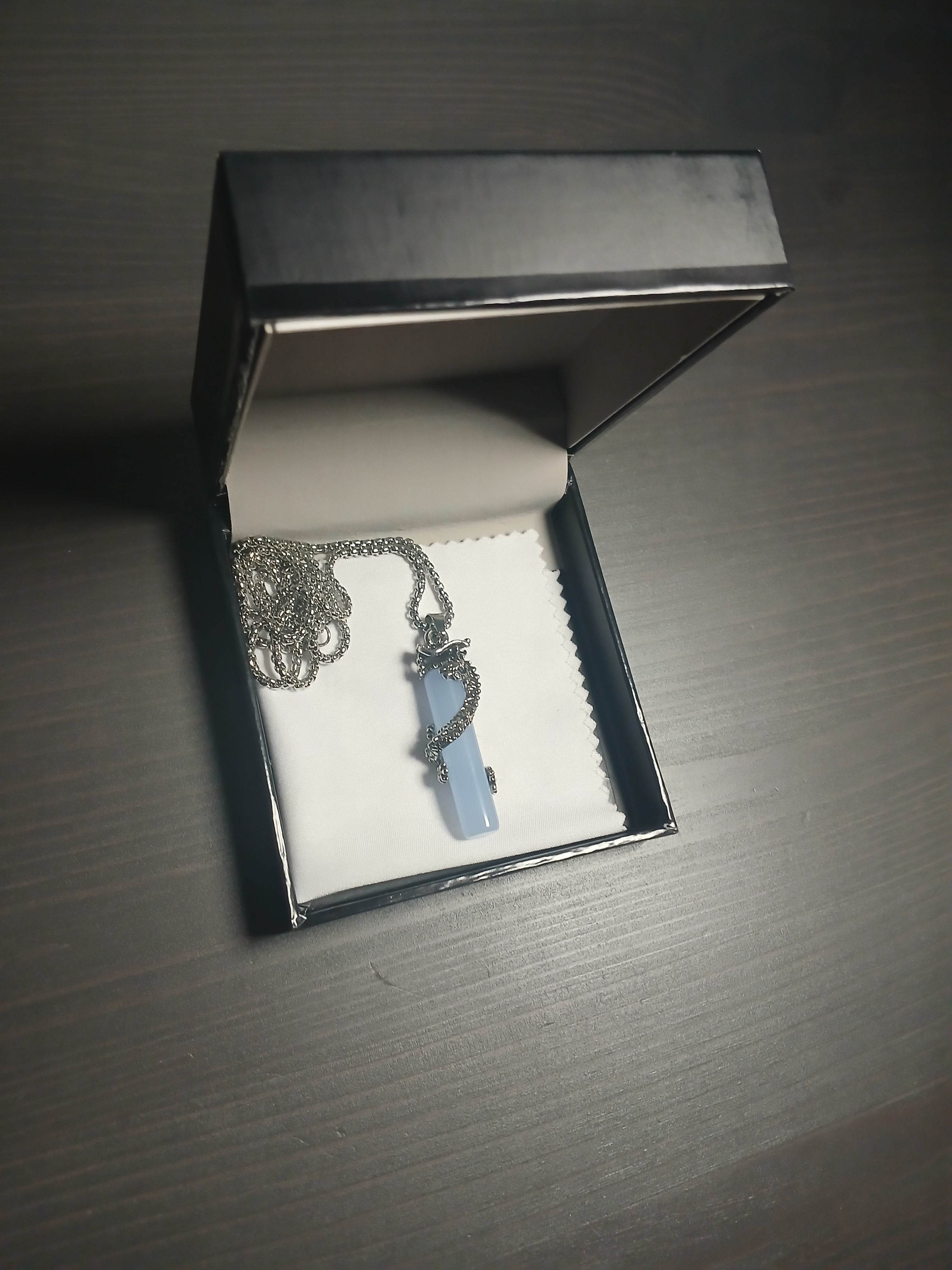 AluminiNecklace™ Ominous Blue Bounded Serpant Dragon Pendant