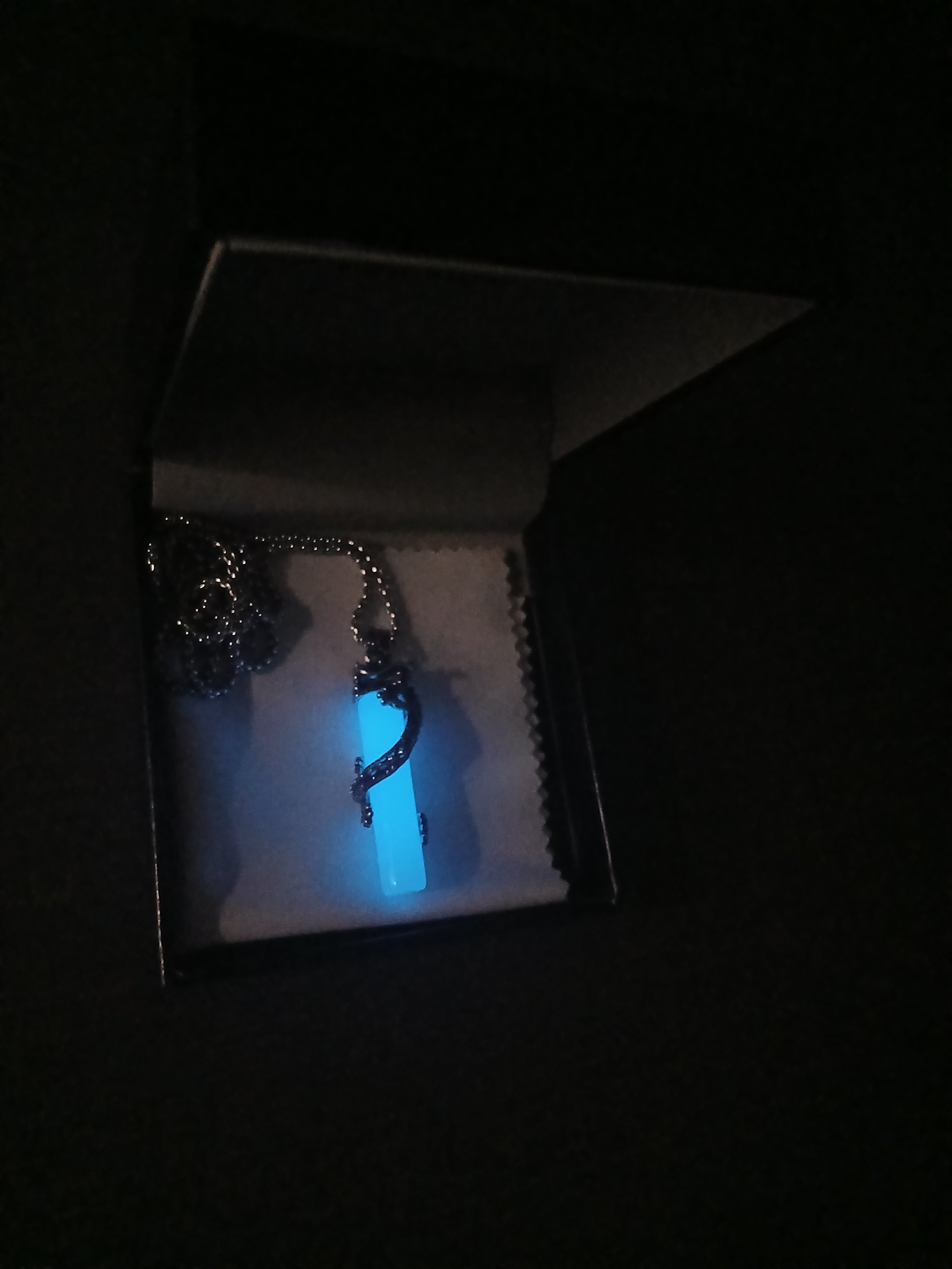 AluminiNecklace™ Ominous Blue Bounded Serpant Dragon Pendant