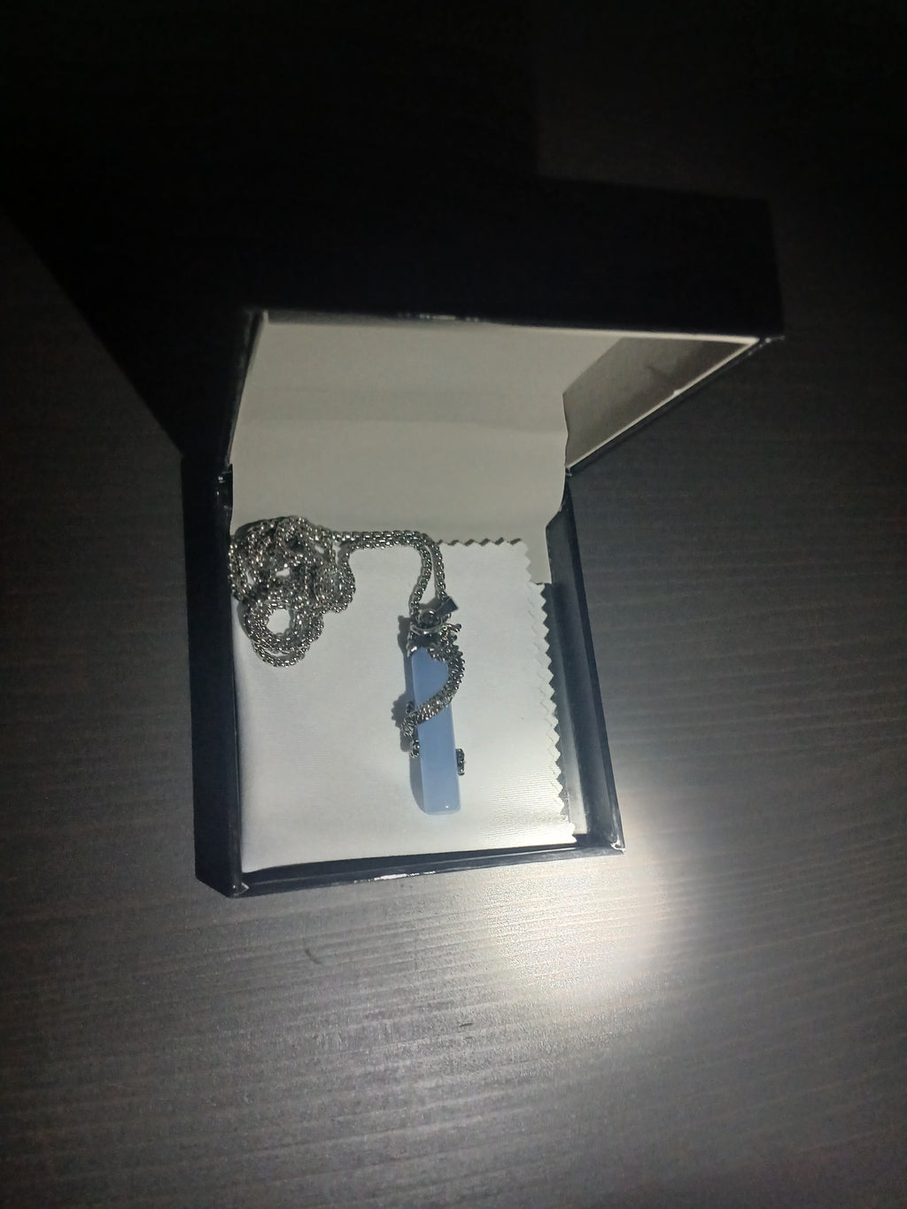 AluminiNecklace™ Ominous Blue Bounded Serpant Dragon Pendant