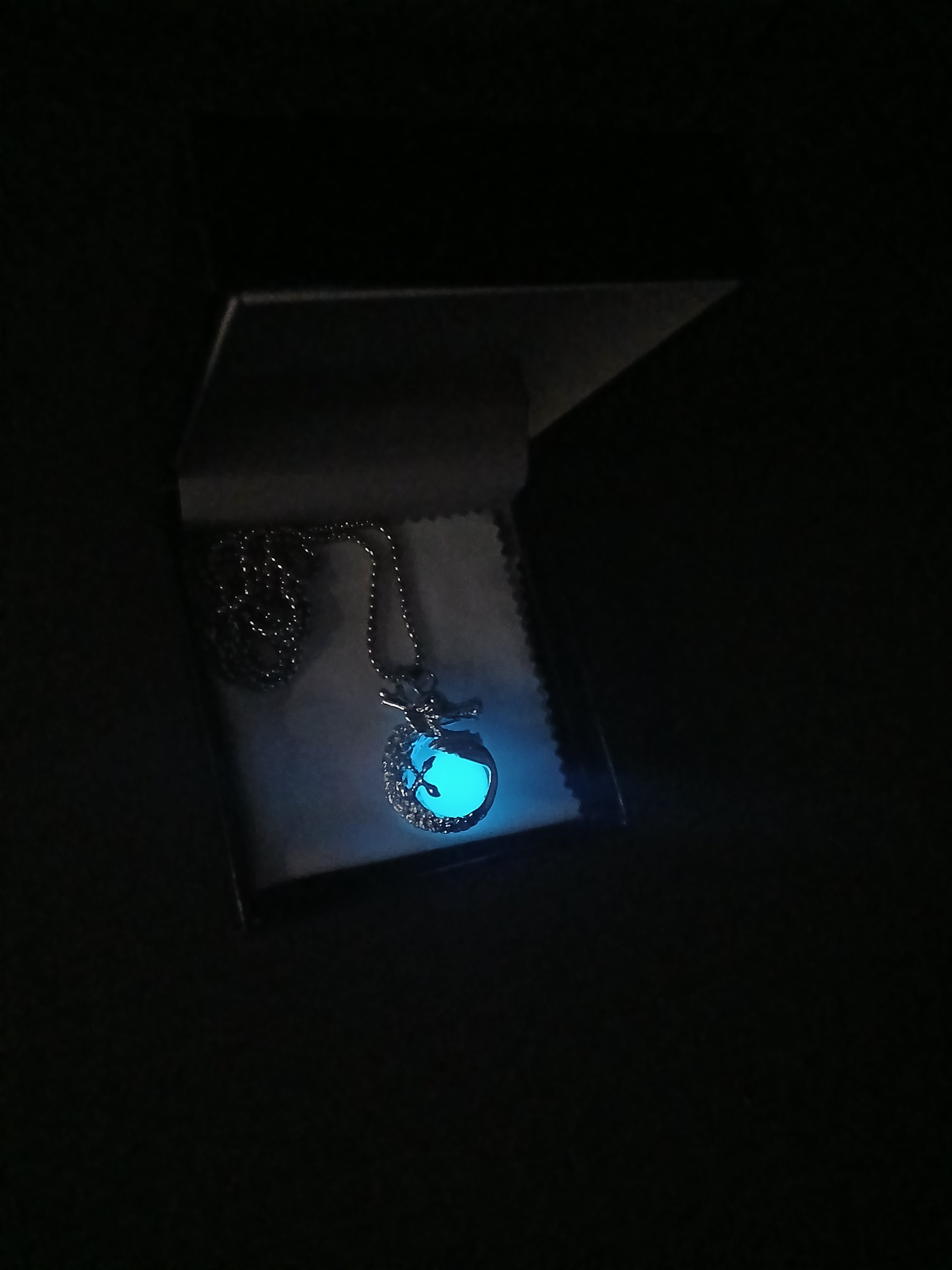 AluminiNecklace™  Ominous Blue Mystic Dragon Core Pendant