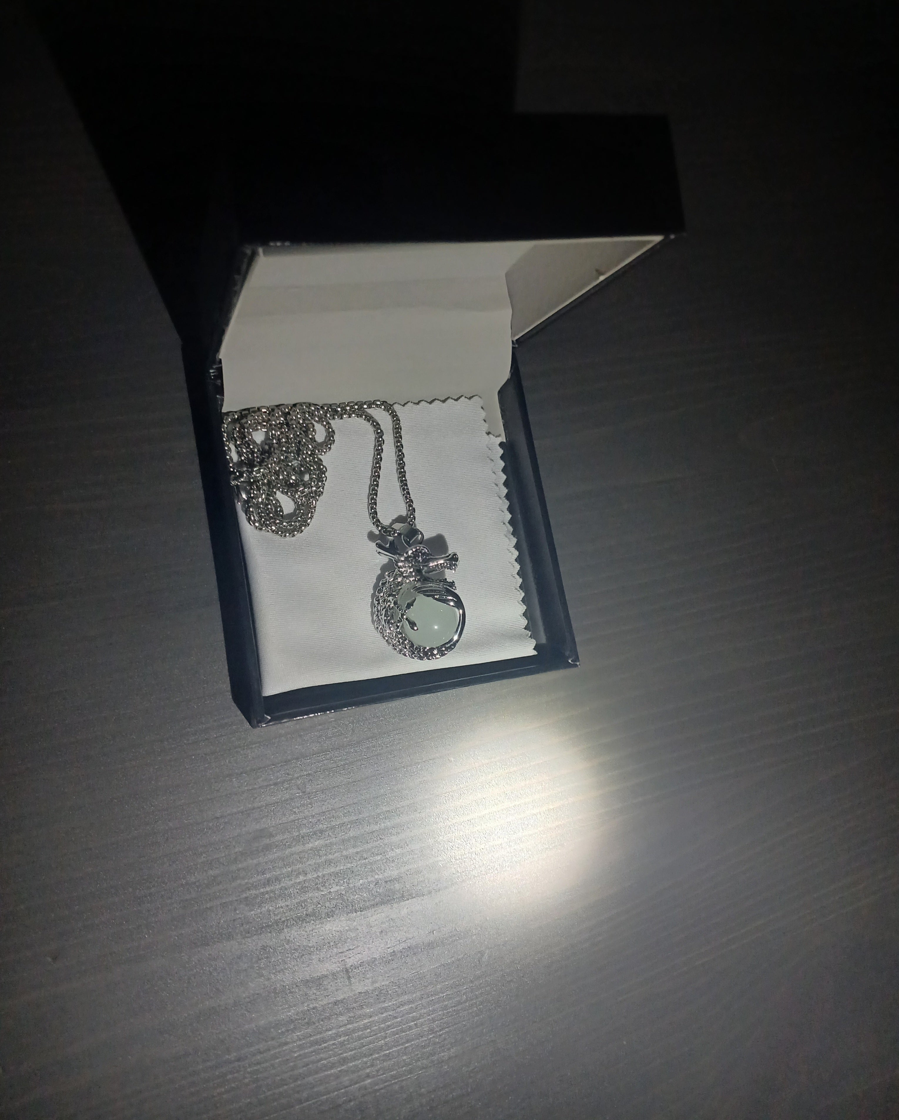 AluminiNecklace™  Ominous Blue Mystic Dragon Core Pendant