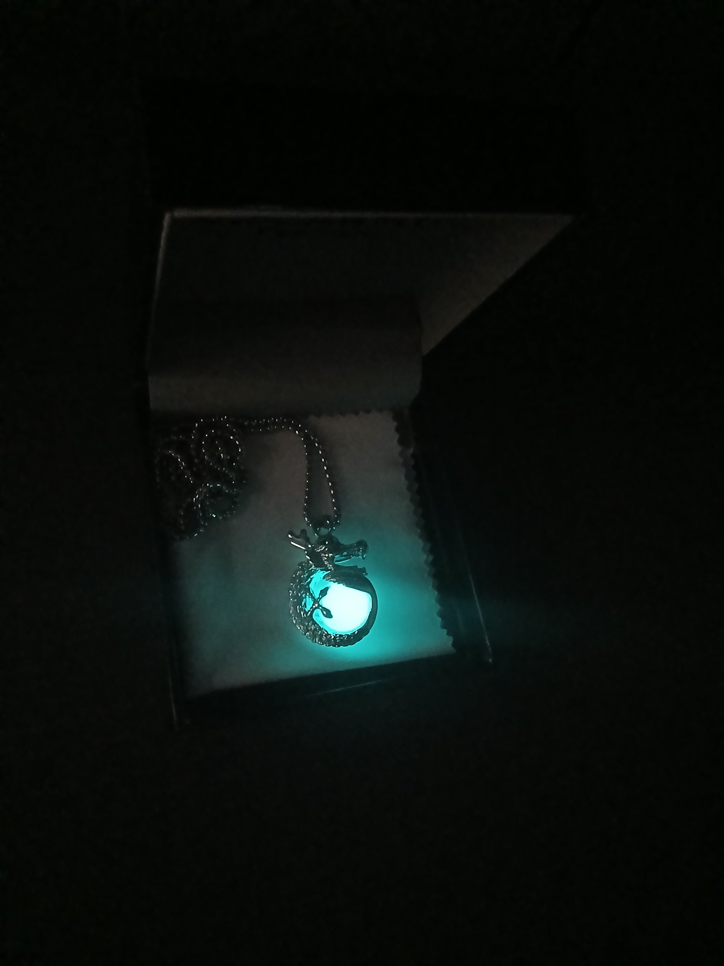 AluminiNecklace™ Destiny Light Blue Mystic Dragon Core Pendant