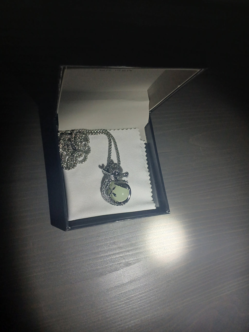 AluminiNecklace™ Destiny Light Blue Mystic Dragon Core Pendant
