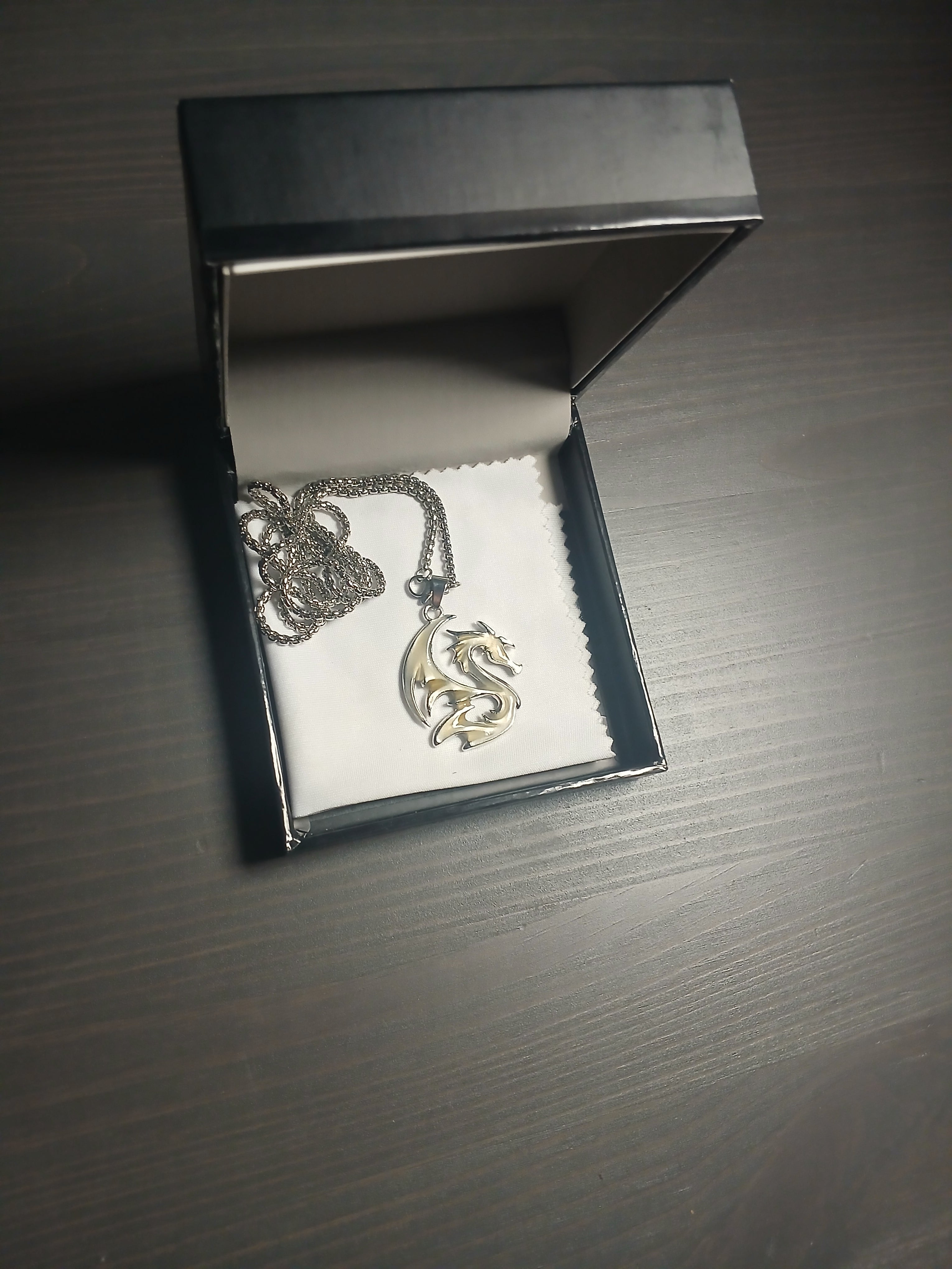 AluminiNecklace™ Ominous Blue Dragon Pendant