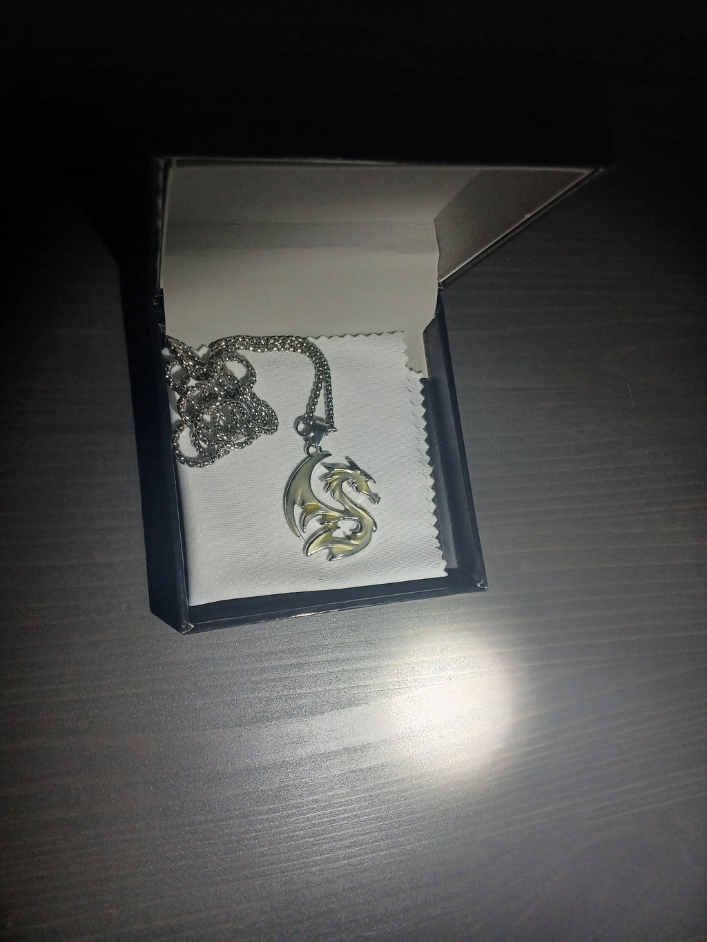 AluminiNecklace™ Ominous Blue Dragon Pendant