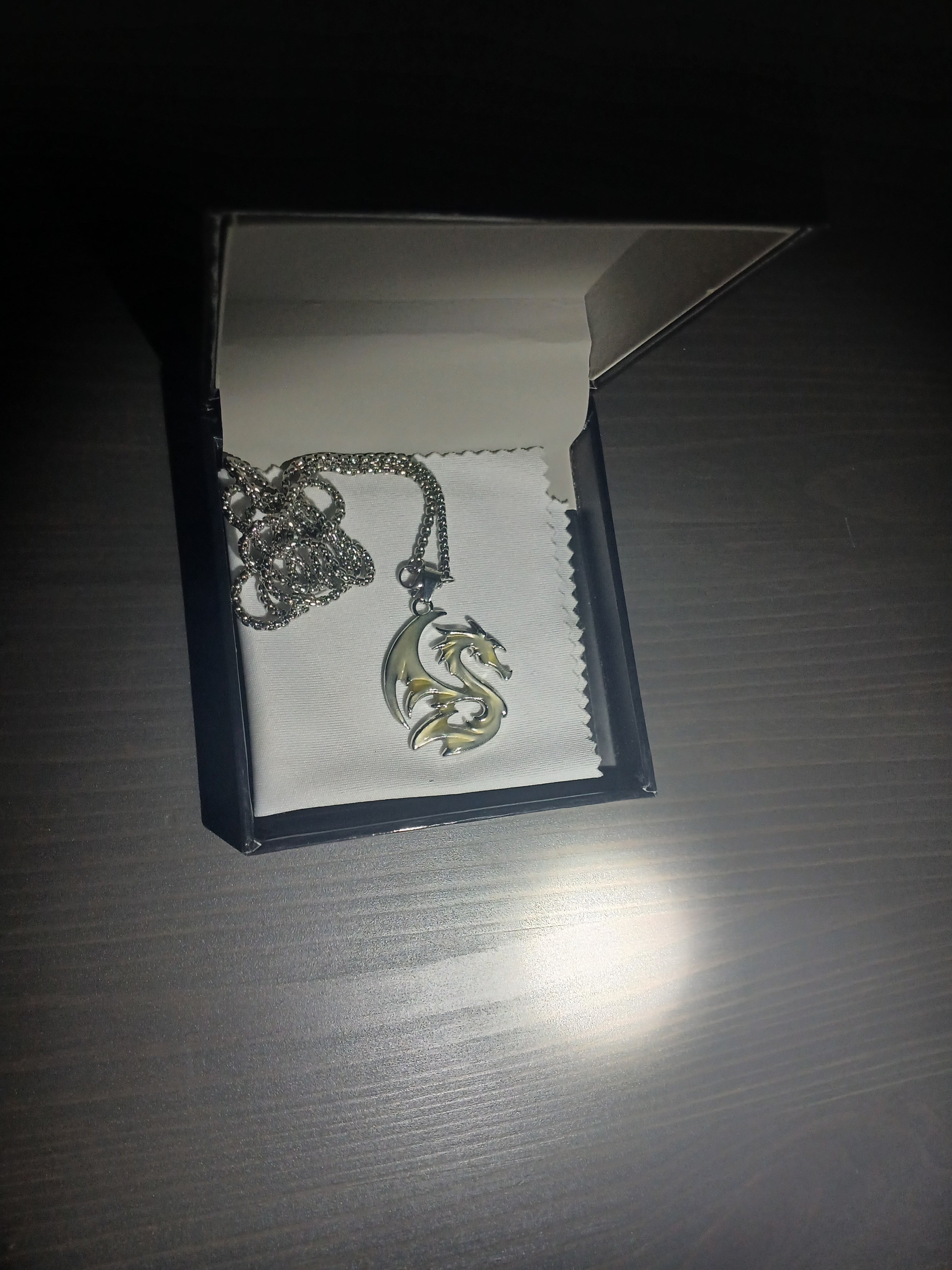AluminiNecklace™ Ominous Blue Dragon Pendant