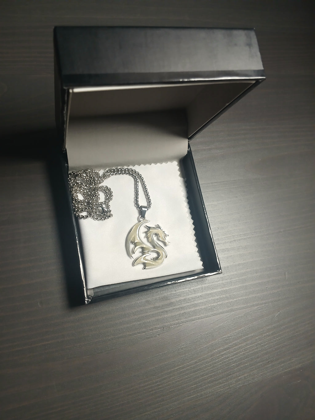 AluminiNecklace™ Destiny Light Blue Dragon Pendant