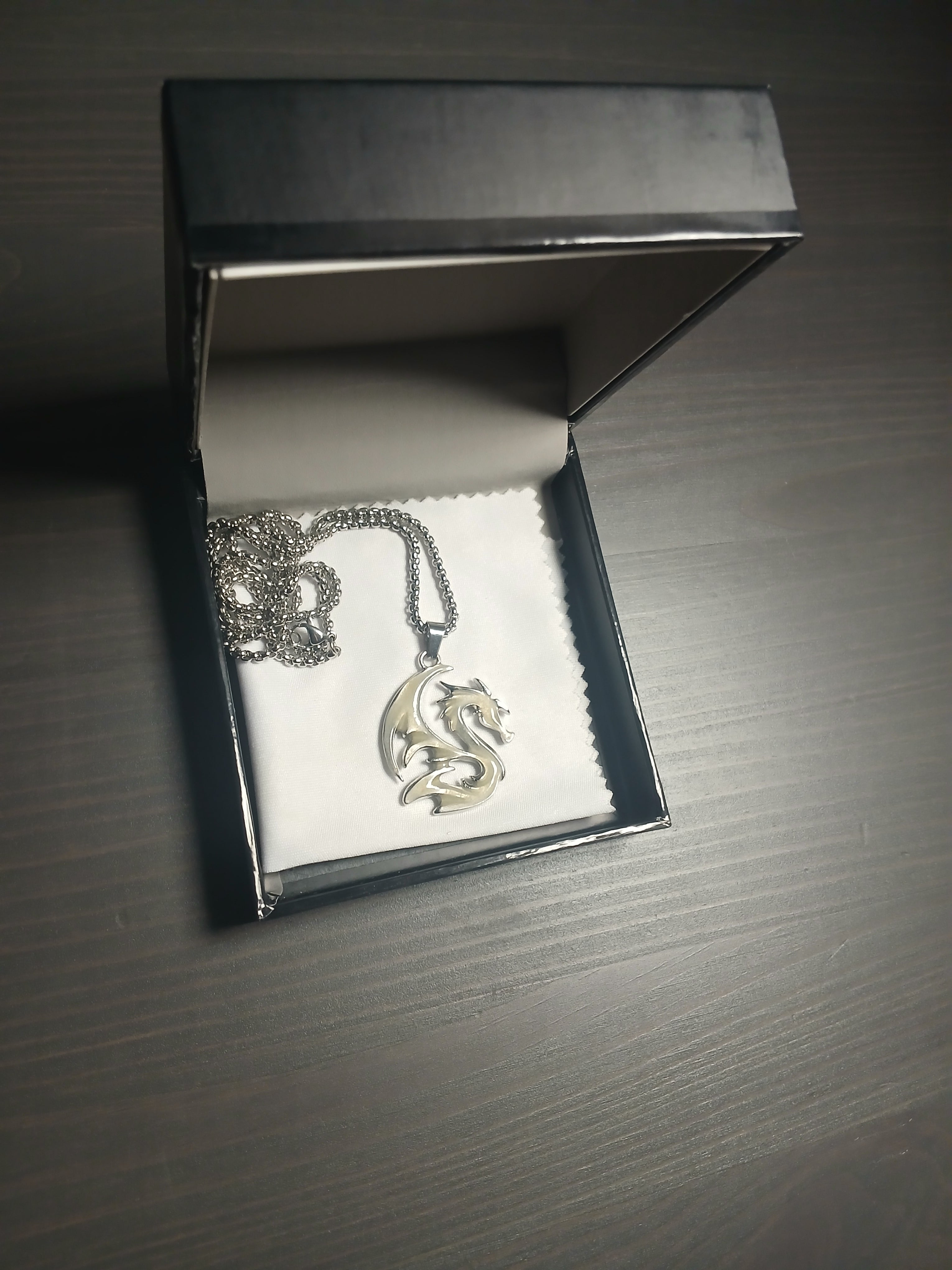 AluminiNecklace™ Destiny Light Blue Dragon Pendant