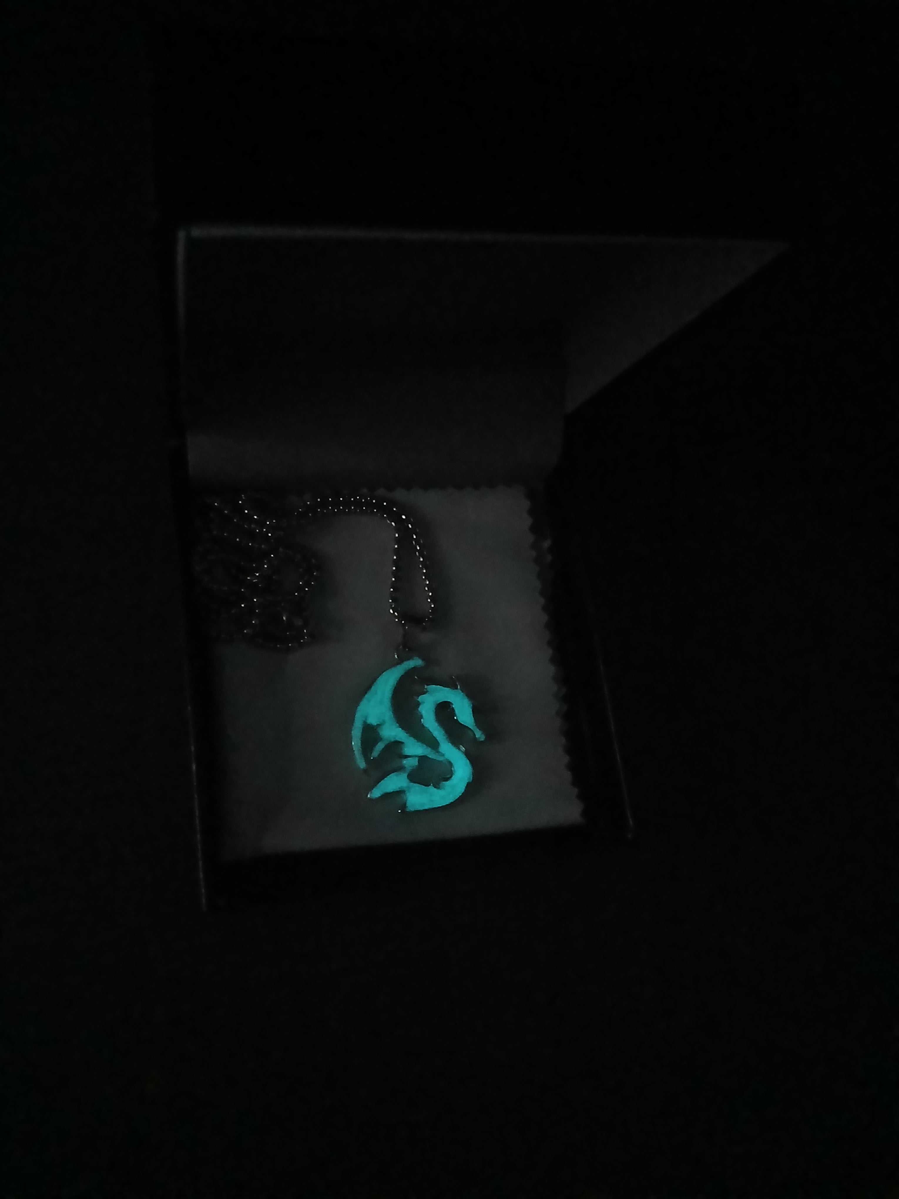 AluminiNecklace™ Destiny Light Blue Dragon Pendant