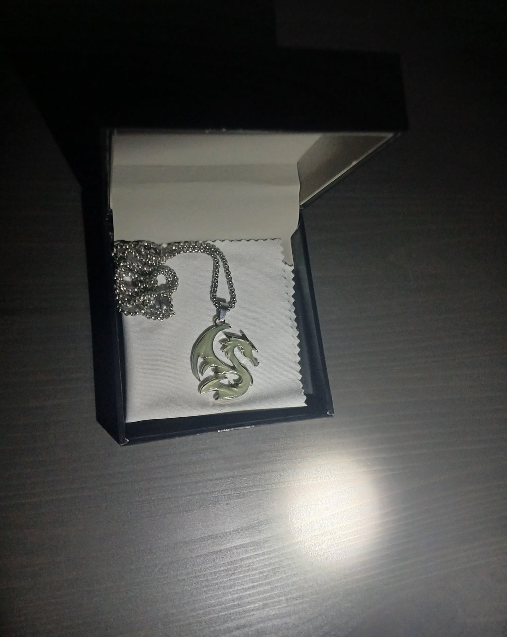 AluminiNecklace™ Destiny Light Blue Dragon Pendant
