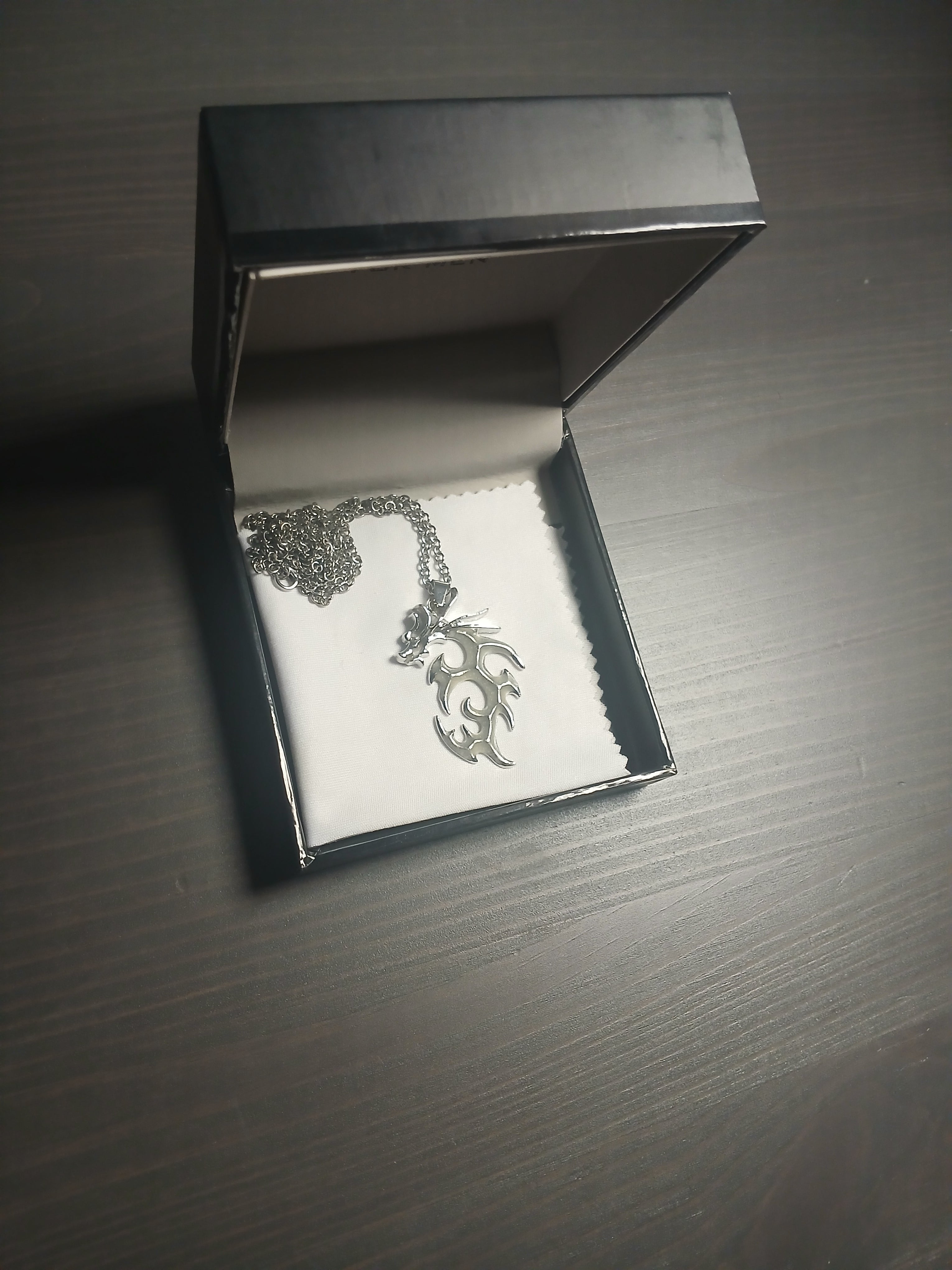 AluminiNecklace™ Destiny Light Blue Anarchy Dragon pendant