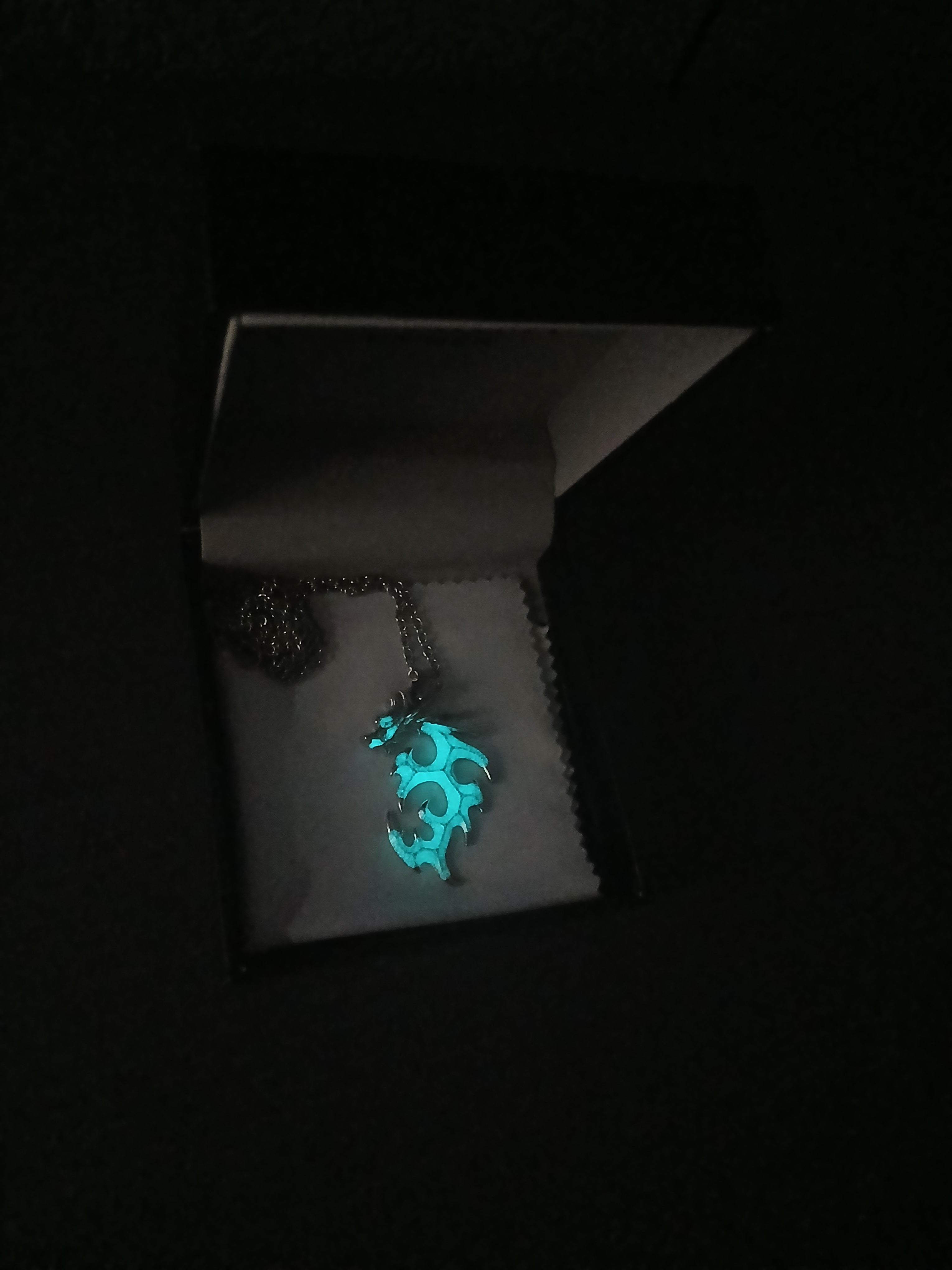 AluminiNecklace™ Destiny Light Blue Anarchy Dragon pendant
