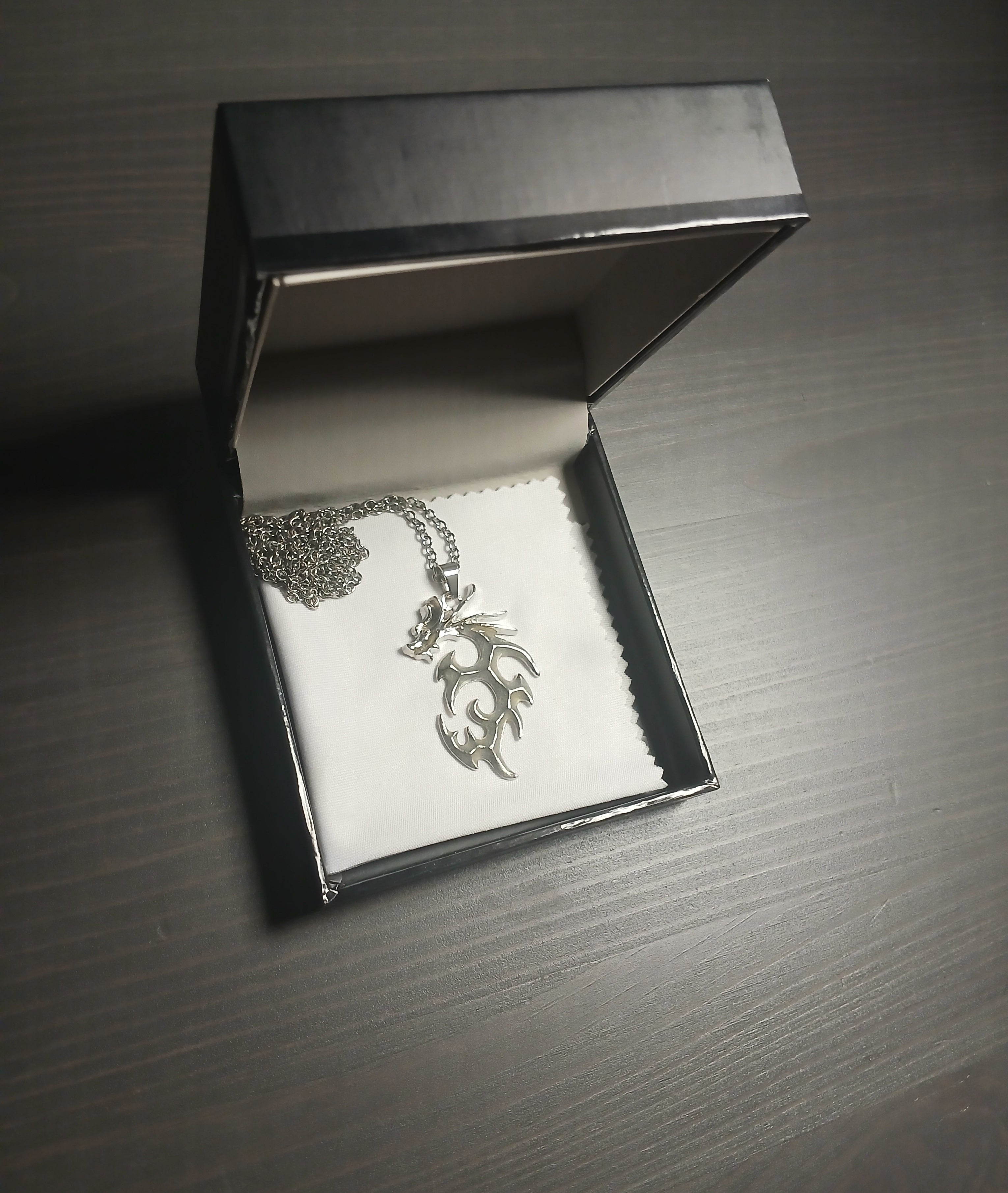 AluminiNecklace™ Ominous Blue Anarchy Dragon pendant