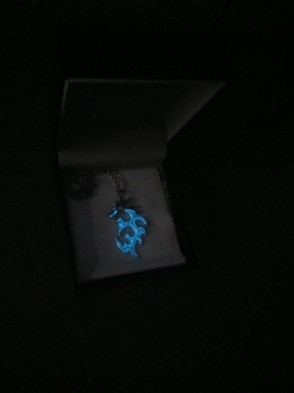 AluminiNecklace™ Ominous Blue Anarchy Dragon pendant