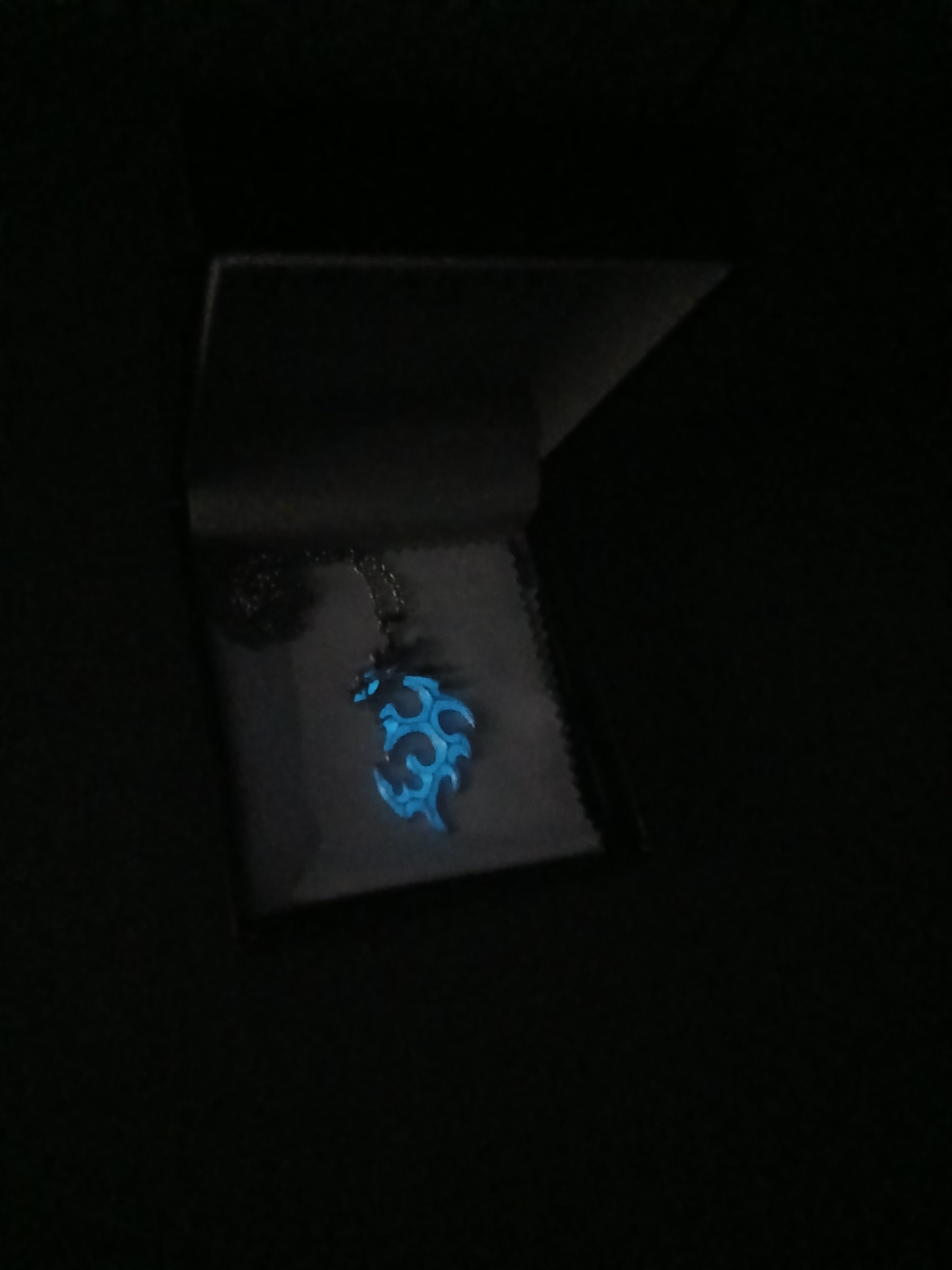 AluminiNecklace™ Ominous Blue Anarchy Dragon pendant