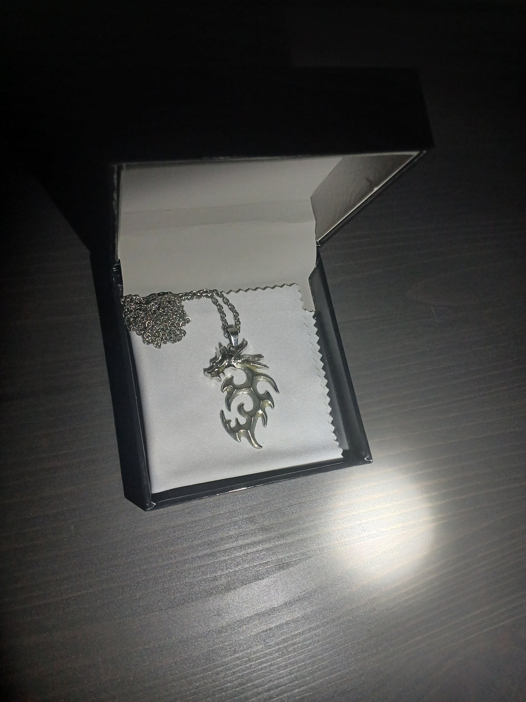 AluminiNecklace™ Ominous Blue Anarchy Dragon pendant