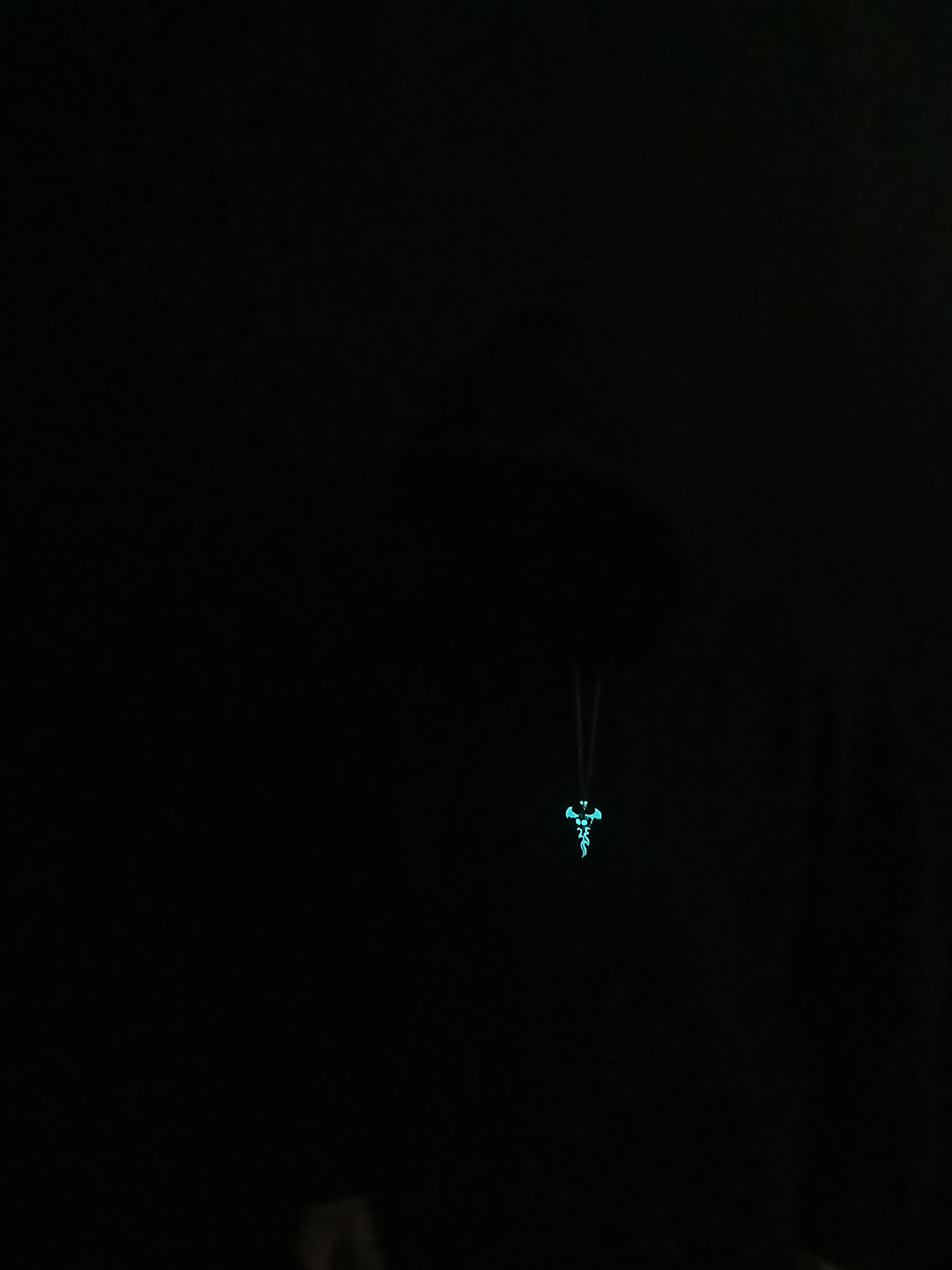 AluminiNecklace™ Destiny Light Blue Skull Pendant