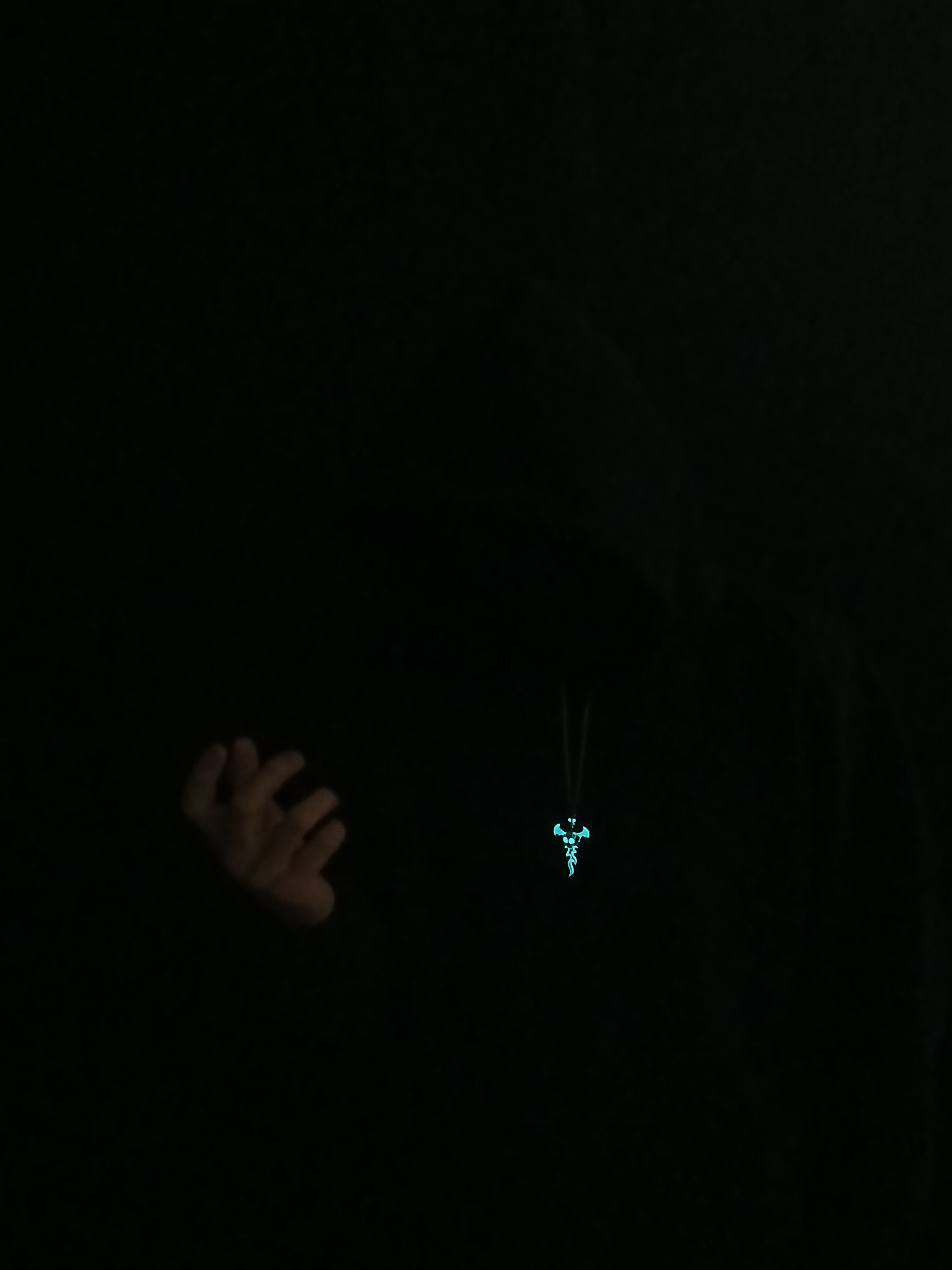 AluminiNecklace™ Destiny Light Blue Skull Pendant