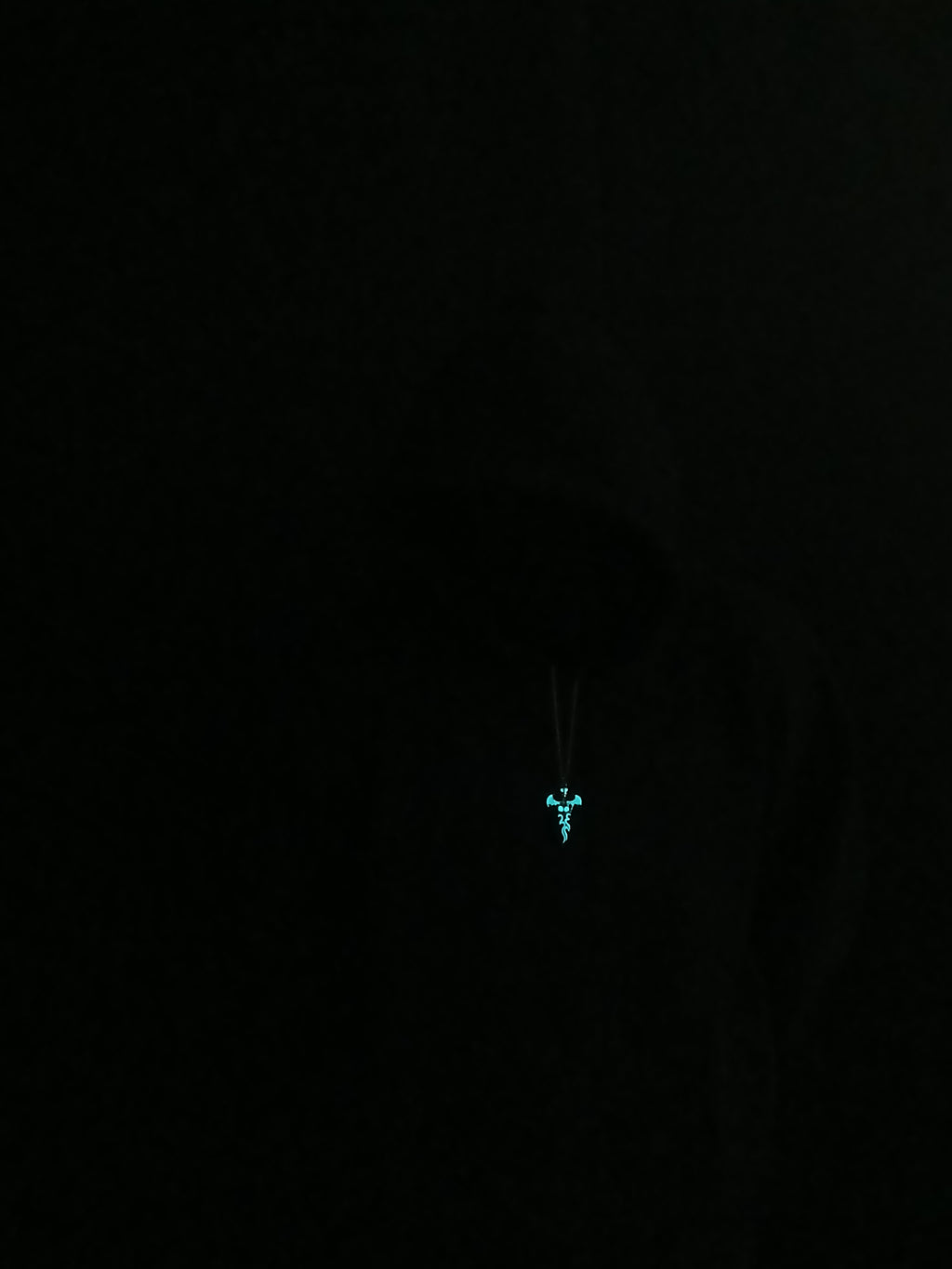 AluminiNecklace™ Destiny Light Blue Skull Pendant