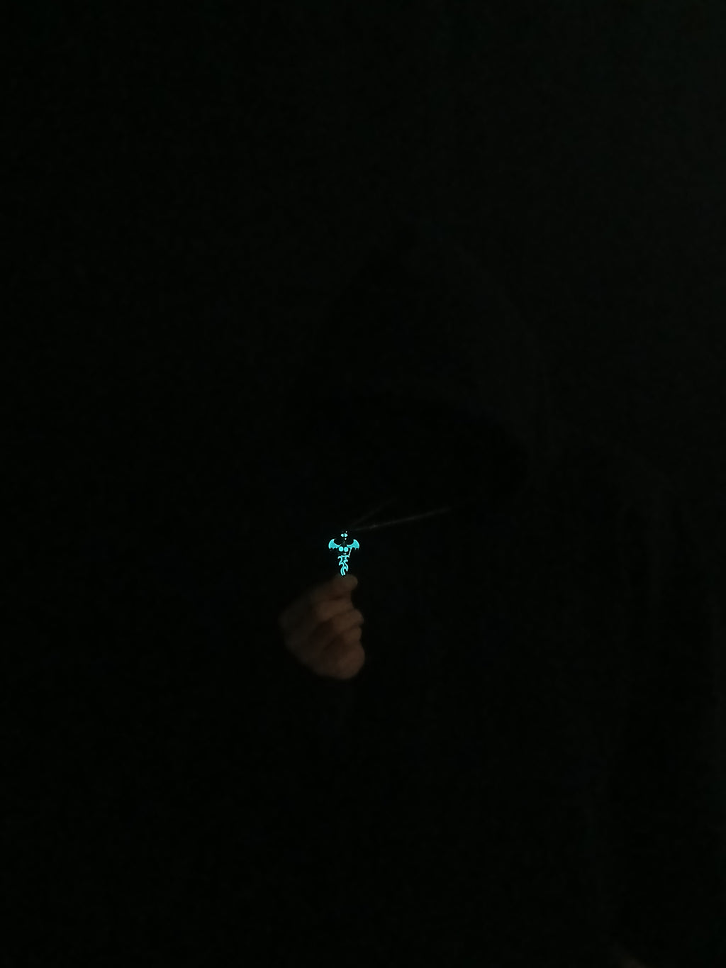 AluminiNecklace™ Destiny Light Blue Skull Pendant