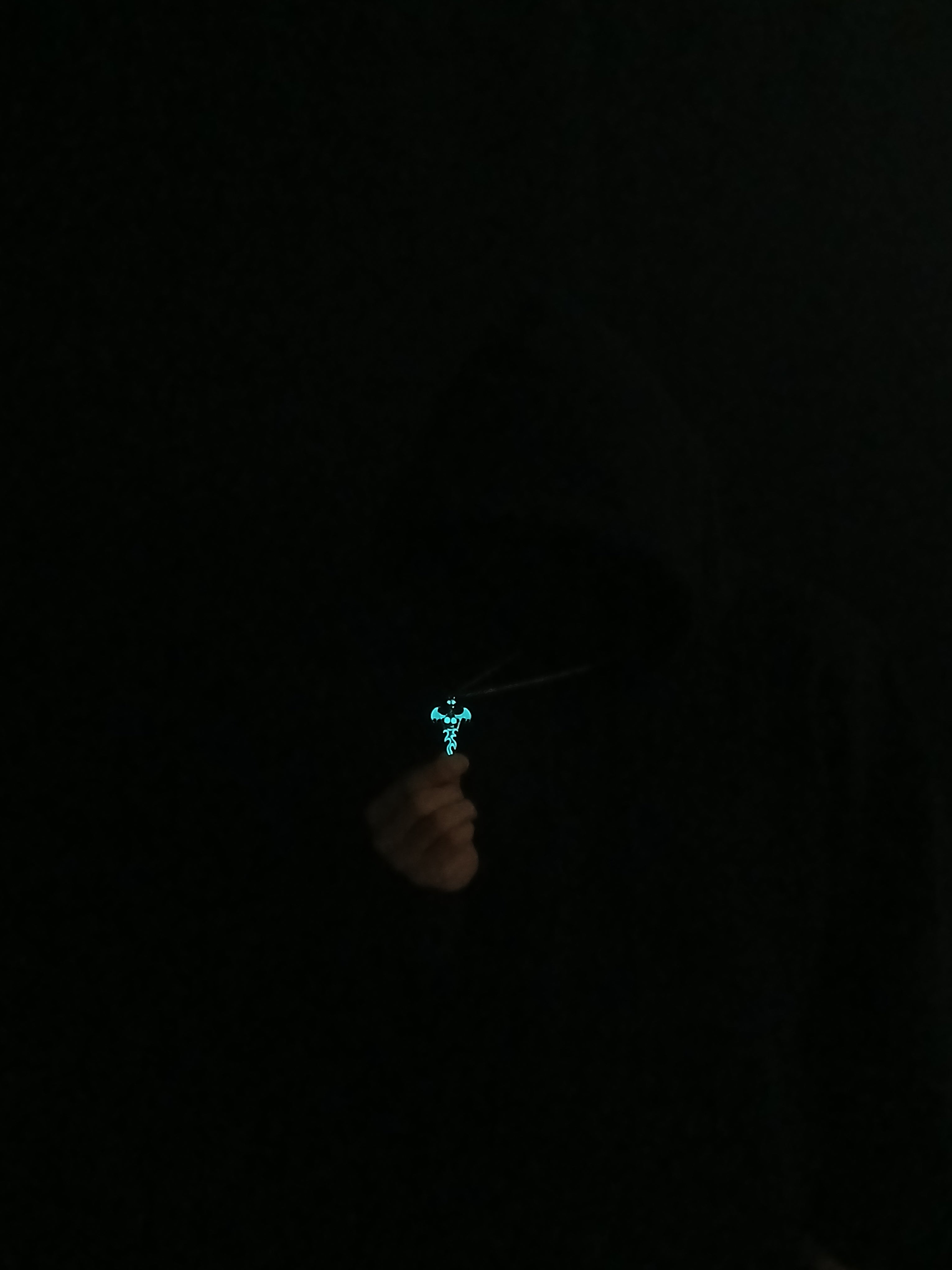 AluminiNecklace™ Destiny Light Blue Skull Pendant