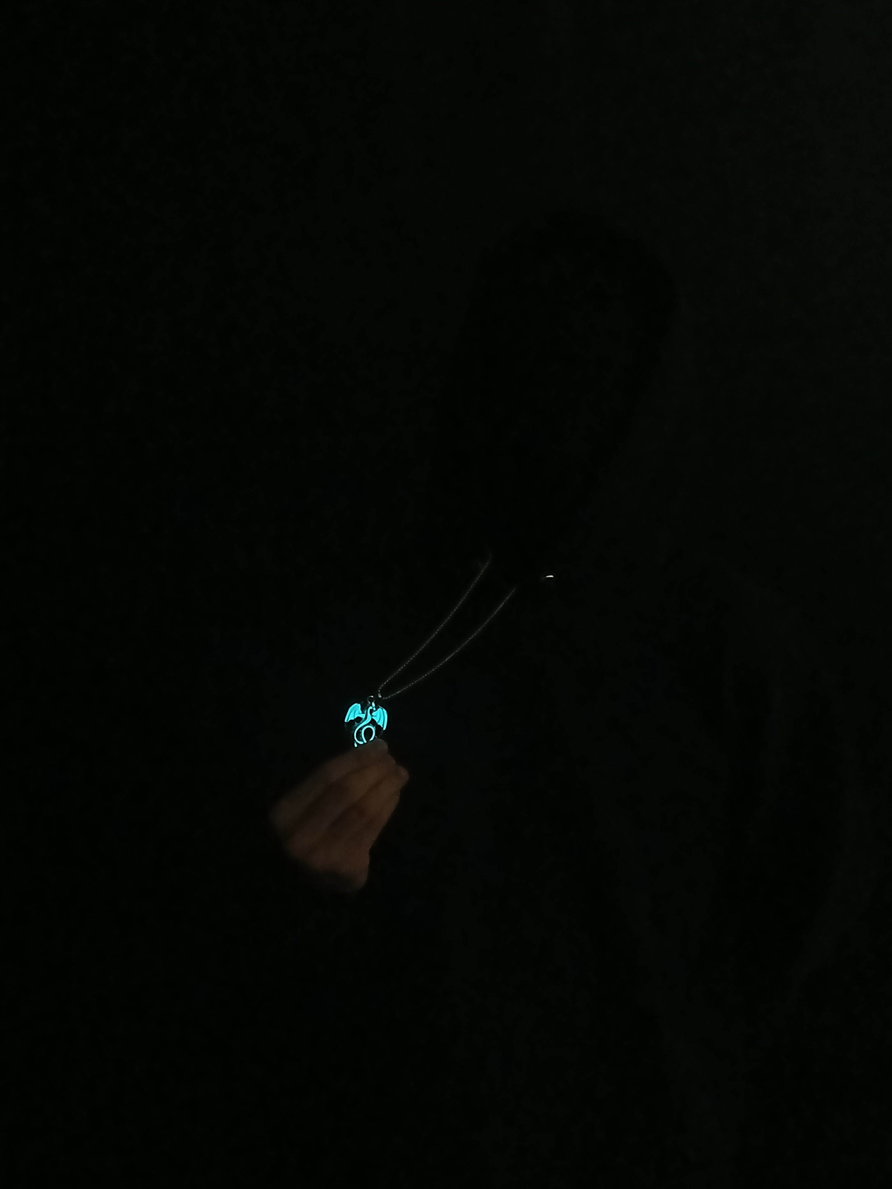 AluminiNecklace™ Destiny Light Blue Feirce Dragon Pendant
