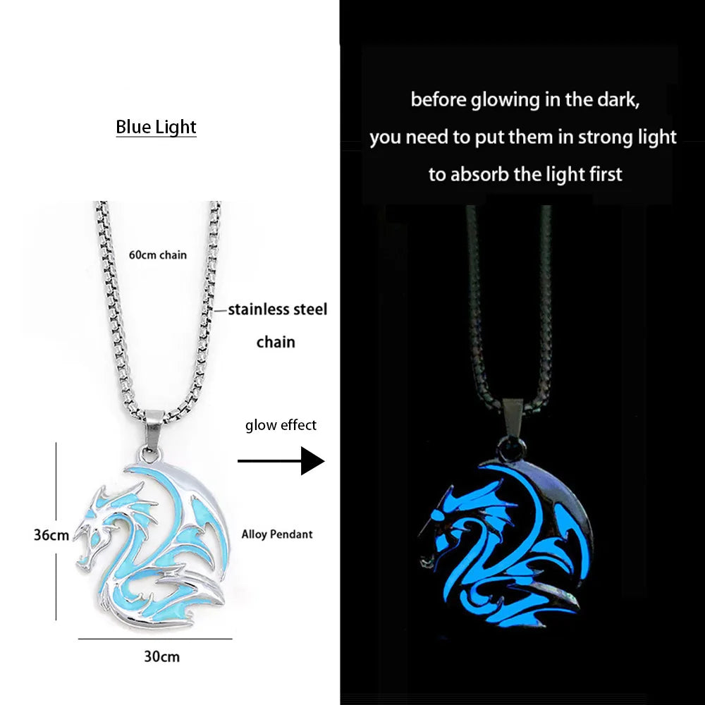 AluminiNecklace™ Glowing Dragon pendents