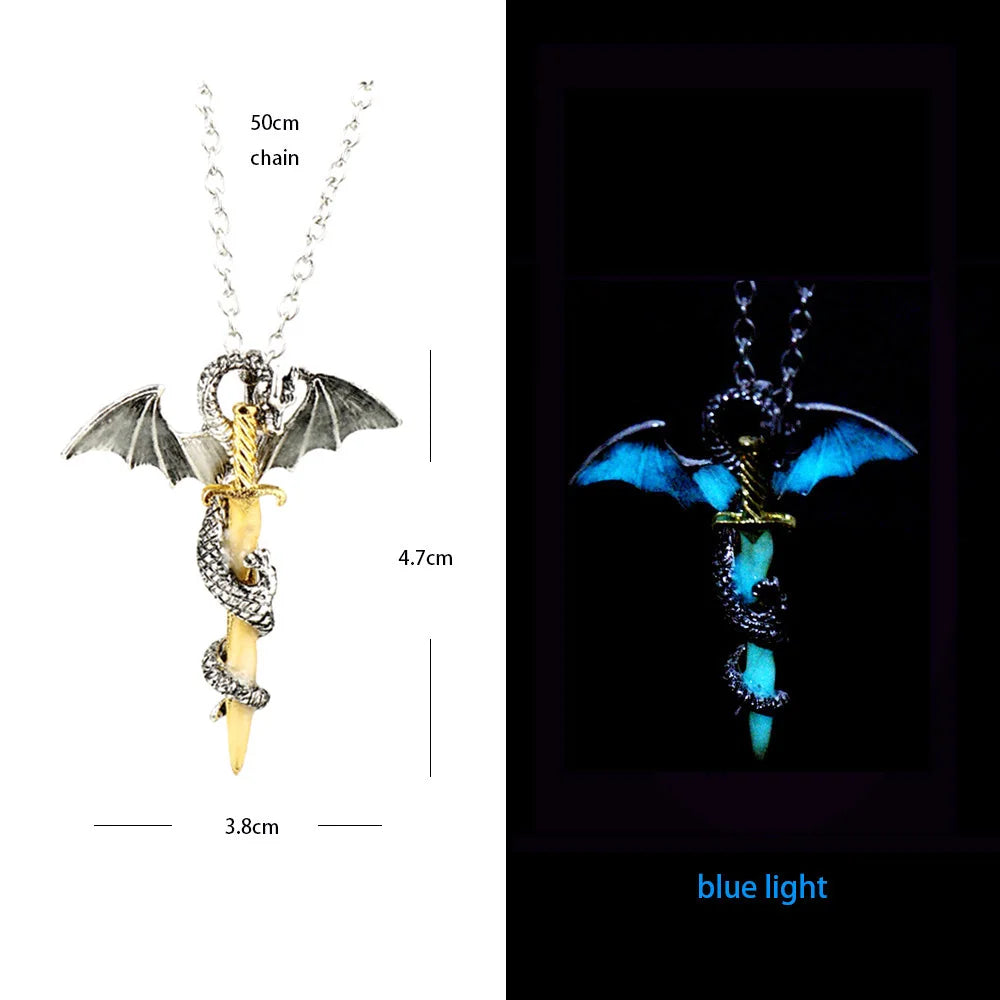 AluminiNecklace™ Glowing Dragon pendents