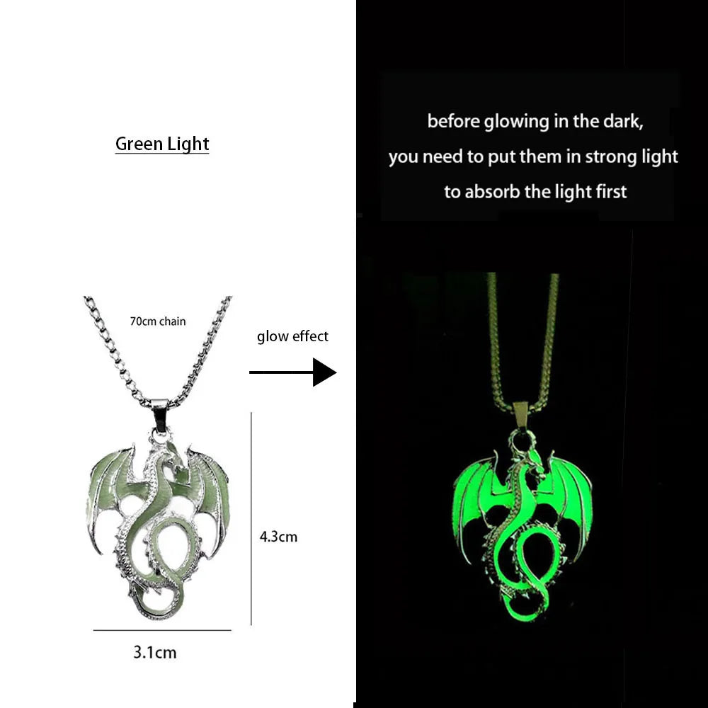 AluminiNecklace™ Glowing Dragon pendents