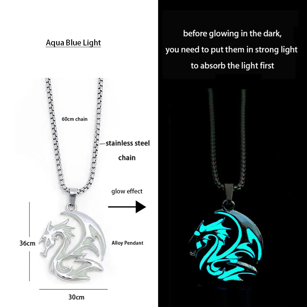 AluminiNecklace™ Glowing Dragon pendents