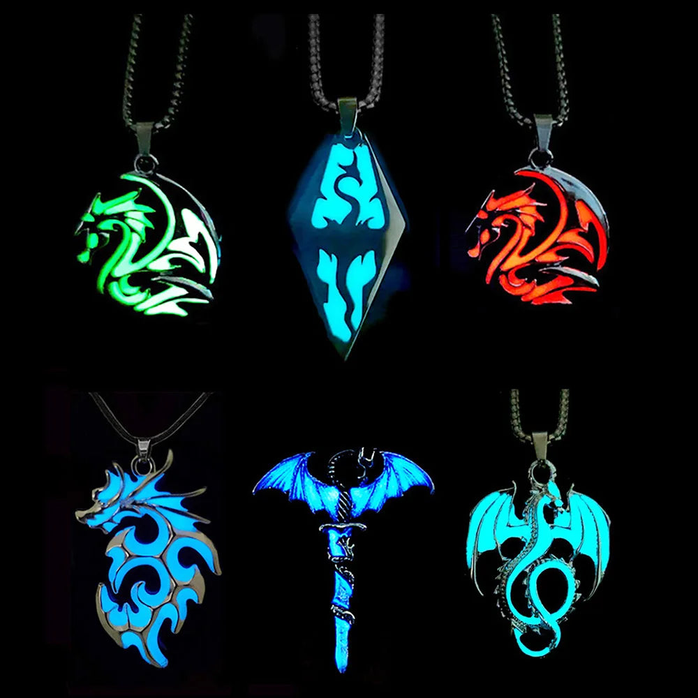 AluminiNecklace™ Glowing Dragon pendents