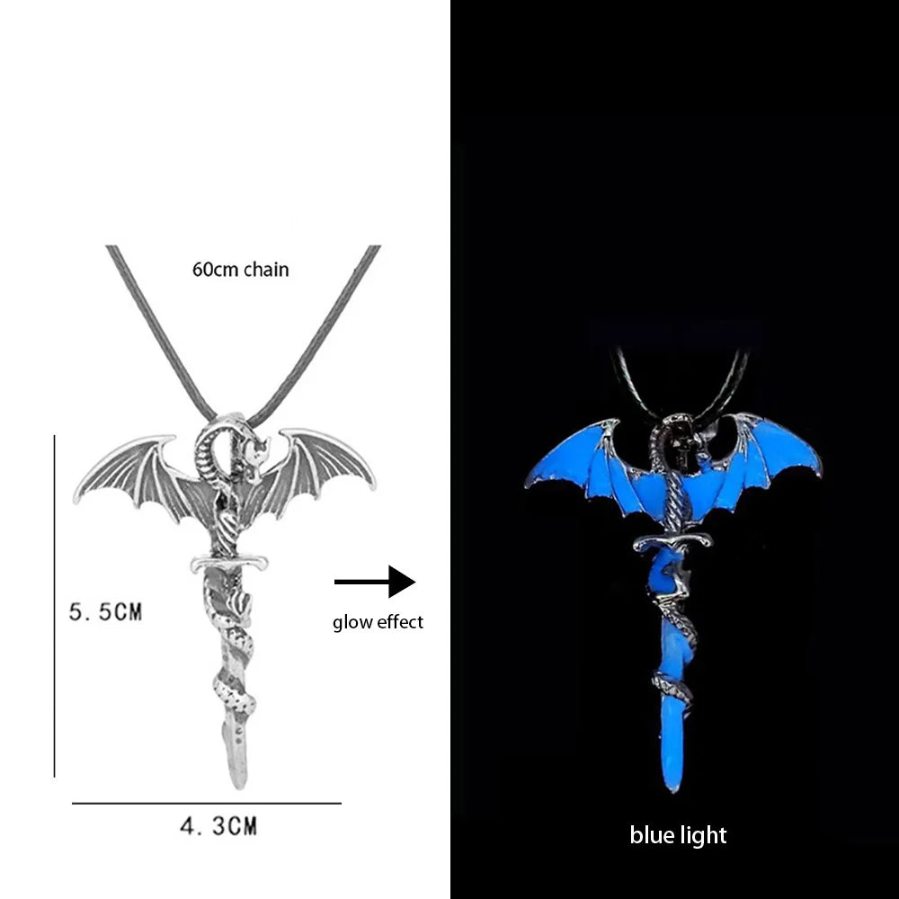 AluminiNecklace™ Glowing Dragon pendents