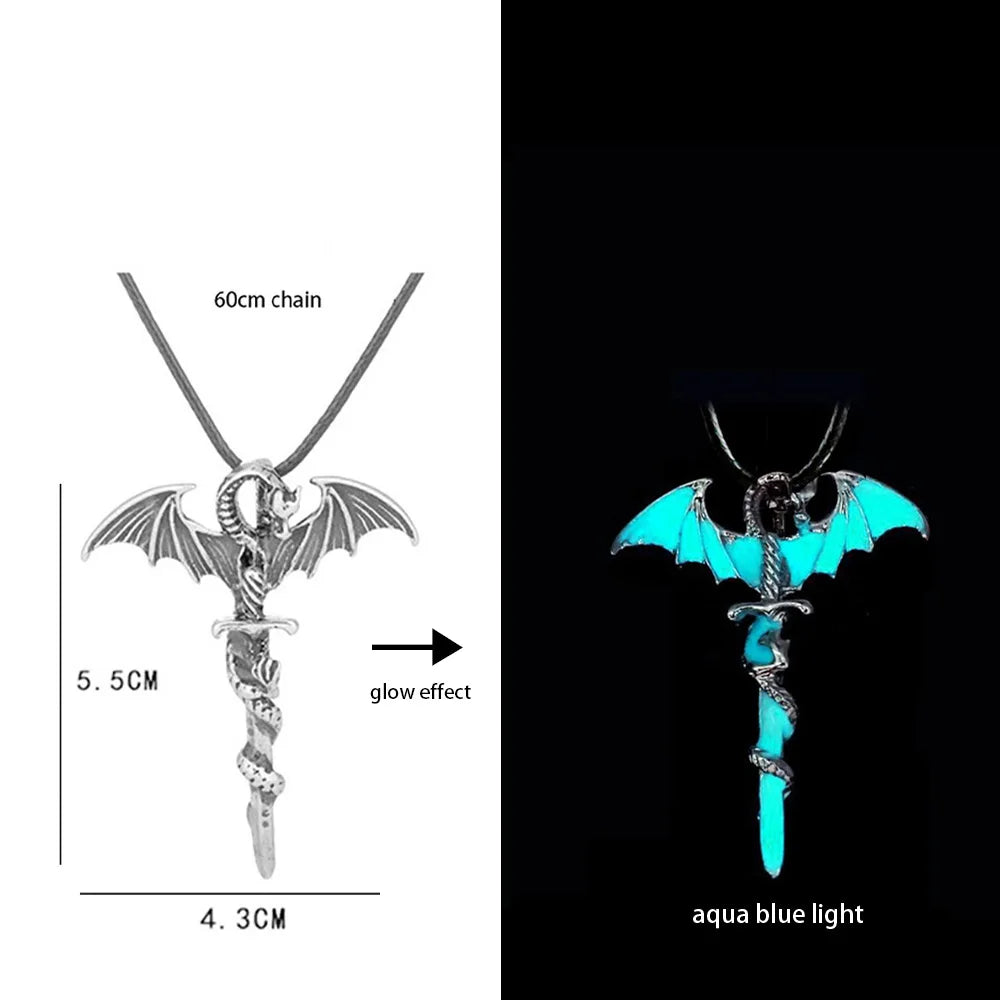 AluminiNecklace™ Glowing Dragon pendents
