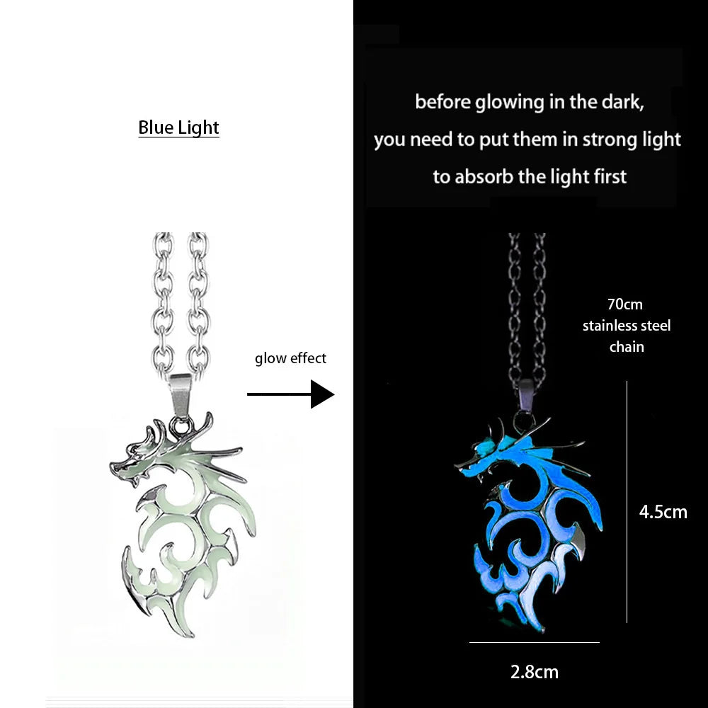 AluminiNecklace™ Glowing Dragon pendents