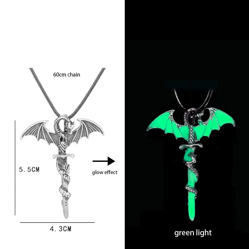 AluminiNecklace™ Glowing Dragon pendents